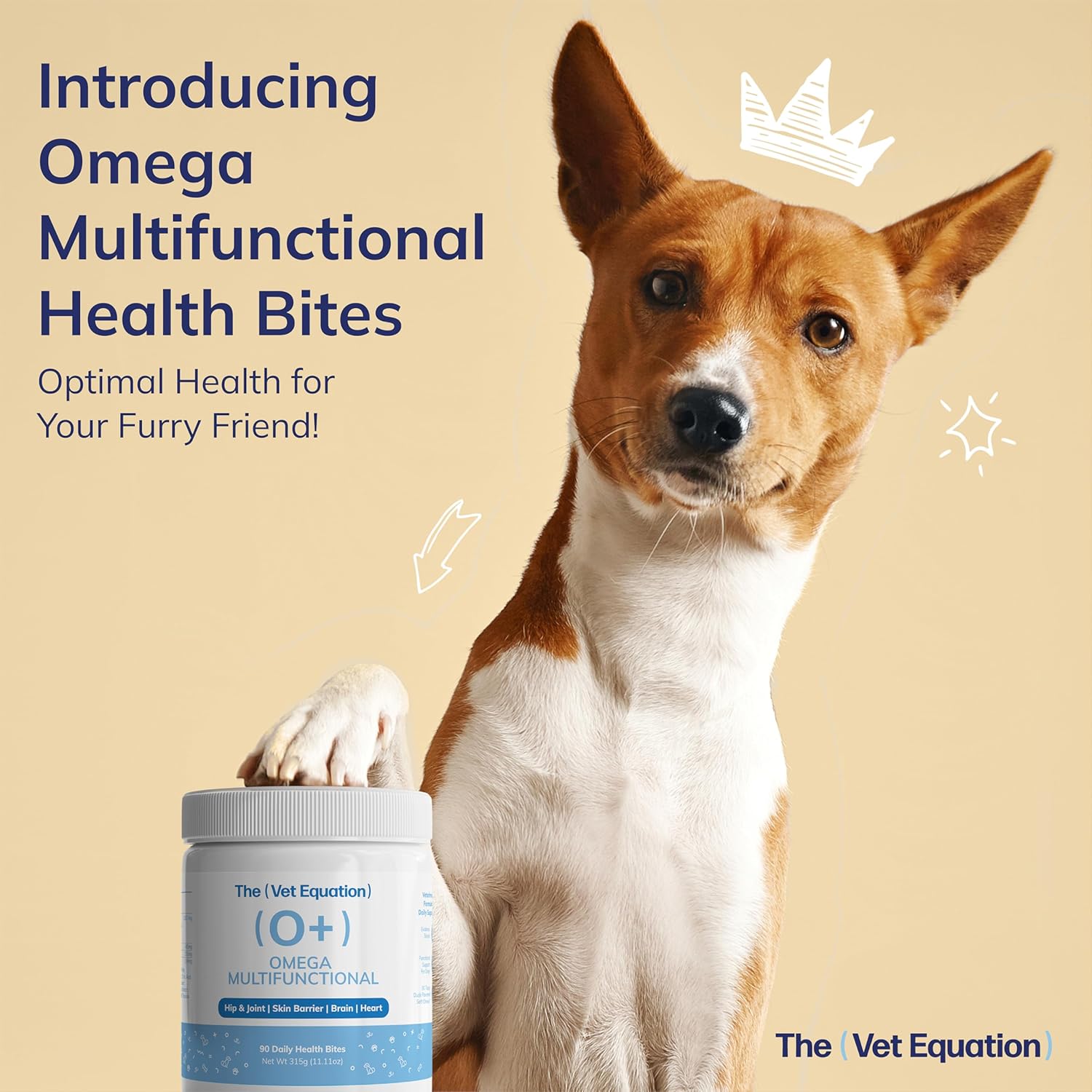 Omega Multifunctional for Dogs – Duck-Flavored, 90 Chews – with Marine Sourced Omega-3s – Supports Joint, Skin, Coat & Immune Health