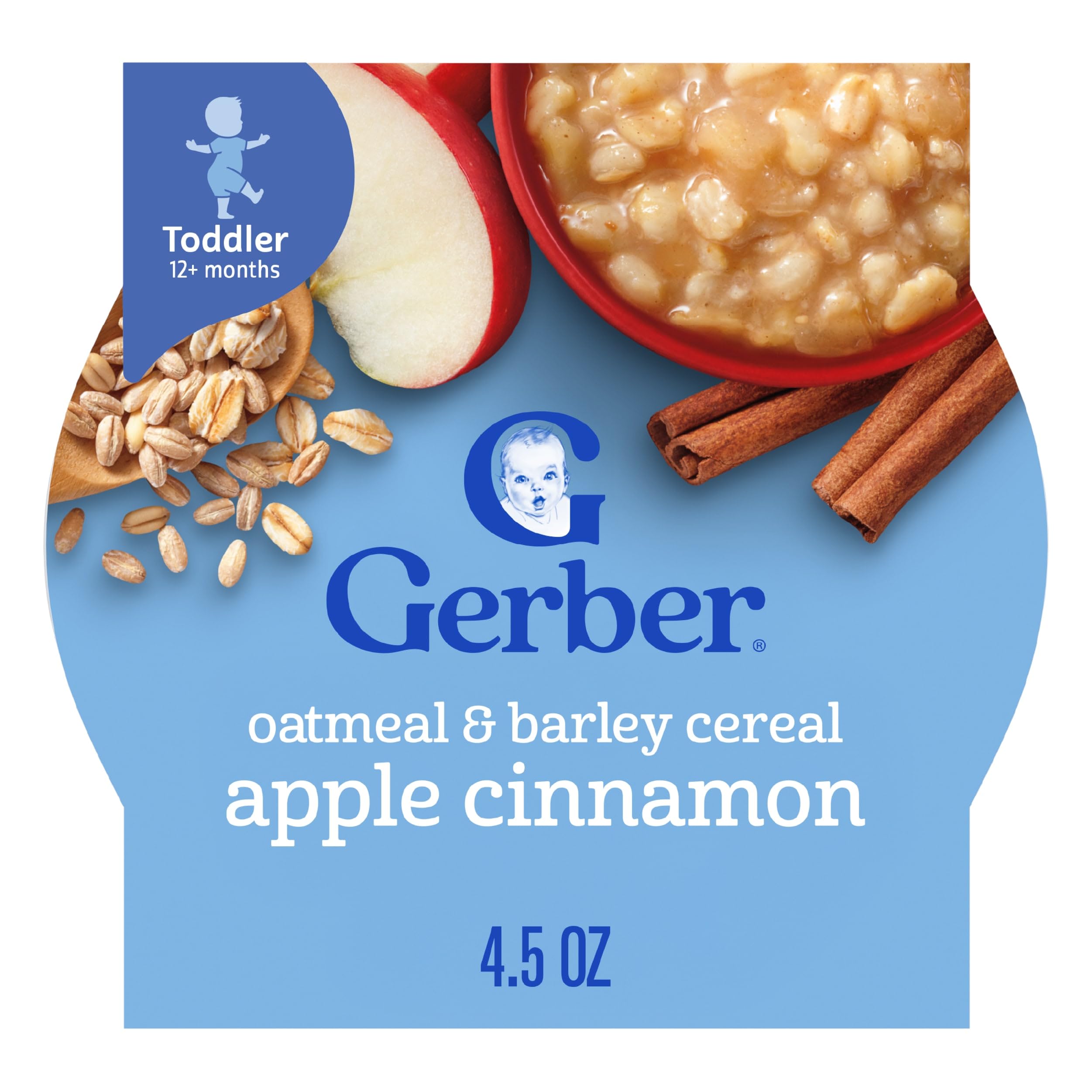 Gerber Graduates Breakfast Buddies - Apple Cinnamon Cereal, 4.5-Ounce (Pack of 8)