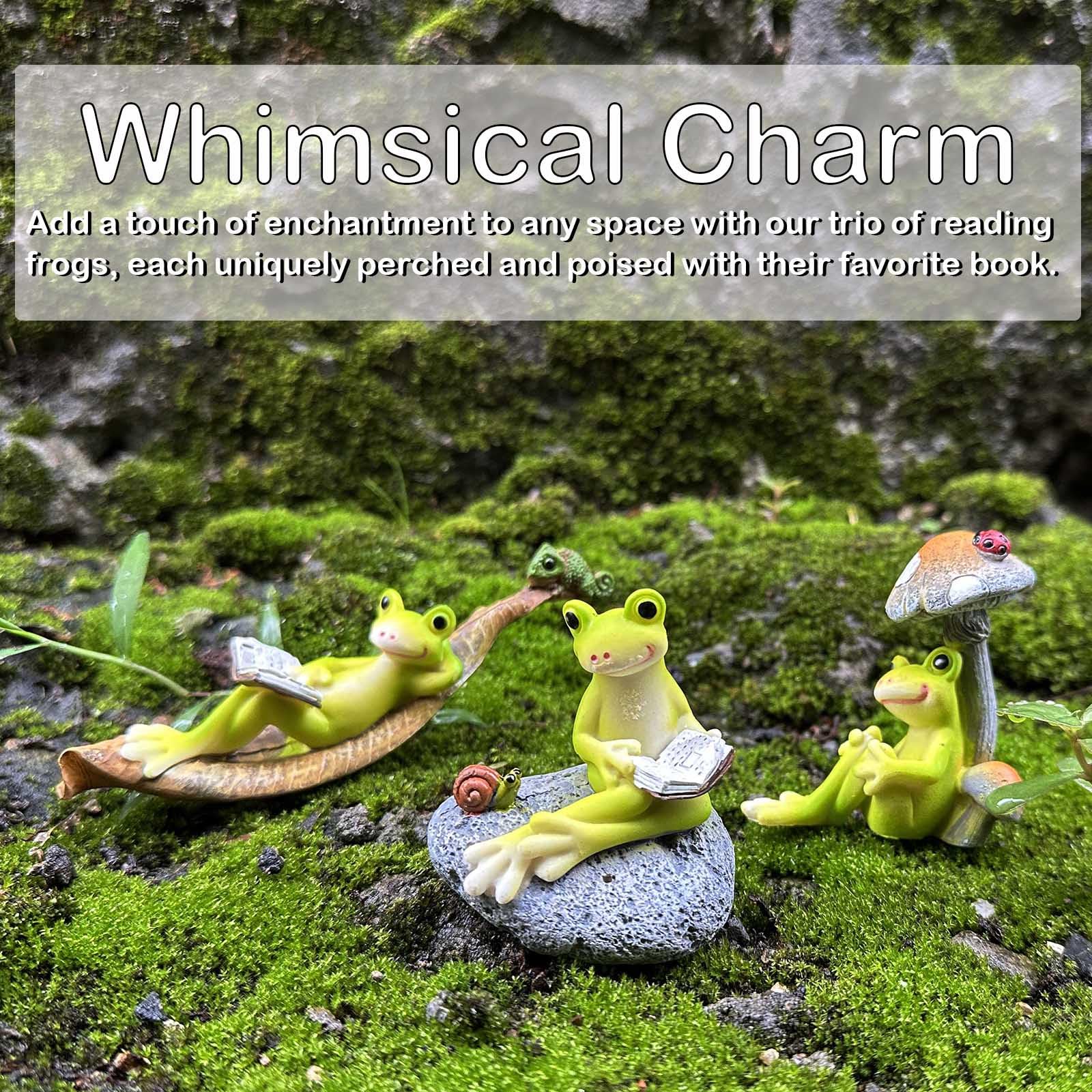 Amazon.com: qumHmup Charming Trio of Frogs - Whimsical Resin