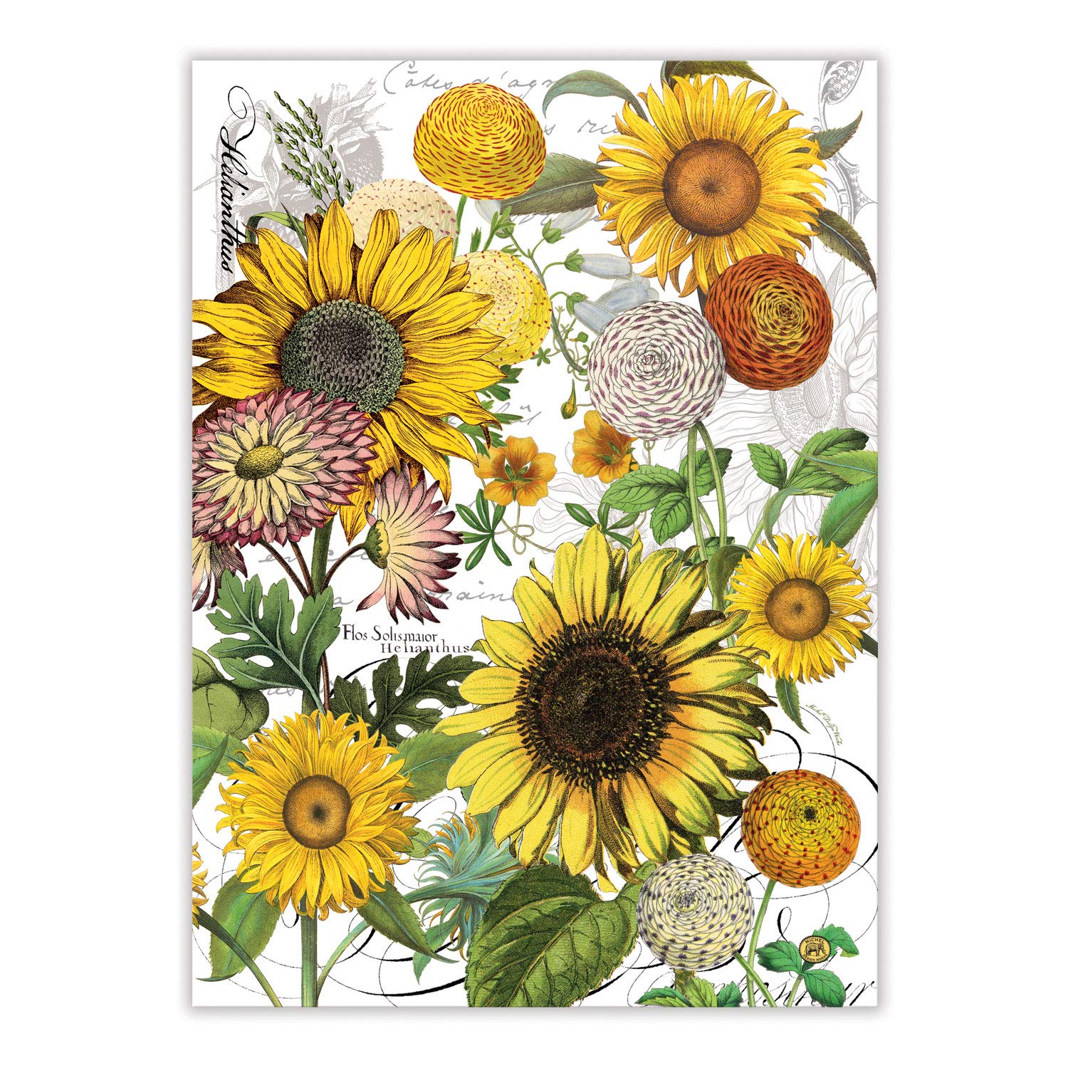 Michel Design Works Kitchen Towel, Sunflower, 100% Cotton