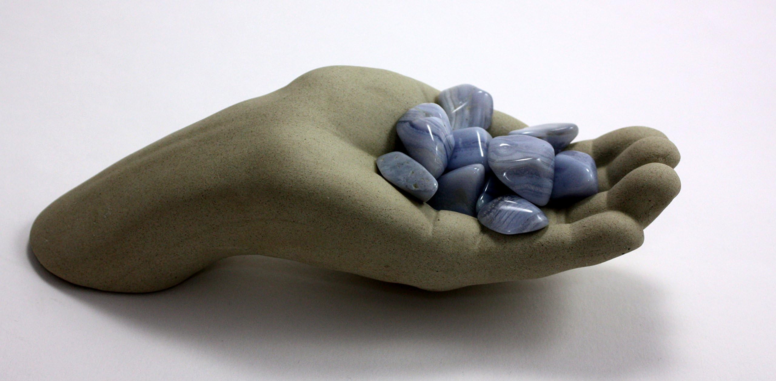 Gemzworld Blue Lace Agate Tumbled Stones Healing Crystal