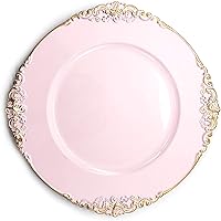 Vista 37 de allgala Platos Base Redondos de Calidad Pesada - Bases Transparentes para Platos de Cena - Juego de Platos Base para Decoración de Mesa - Ideal