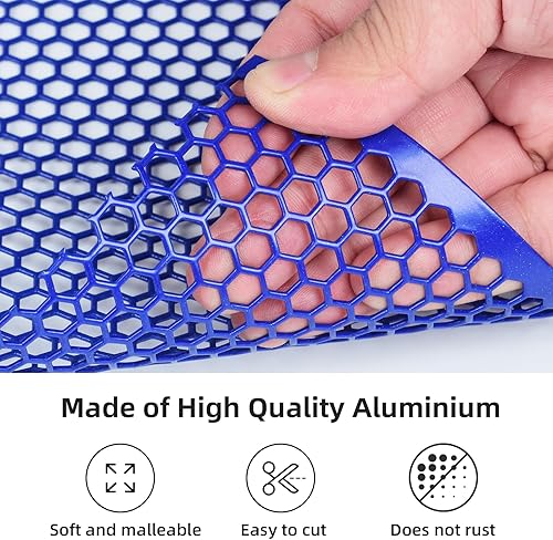 Miniatura 203 de AggAuto Malla universal para parrilla de automóvil de 40 x 13 pulgadas, de acero inoxidable revestido de cloruro de polivinilo, rejilla