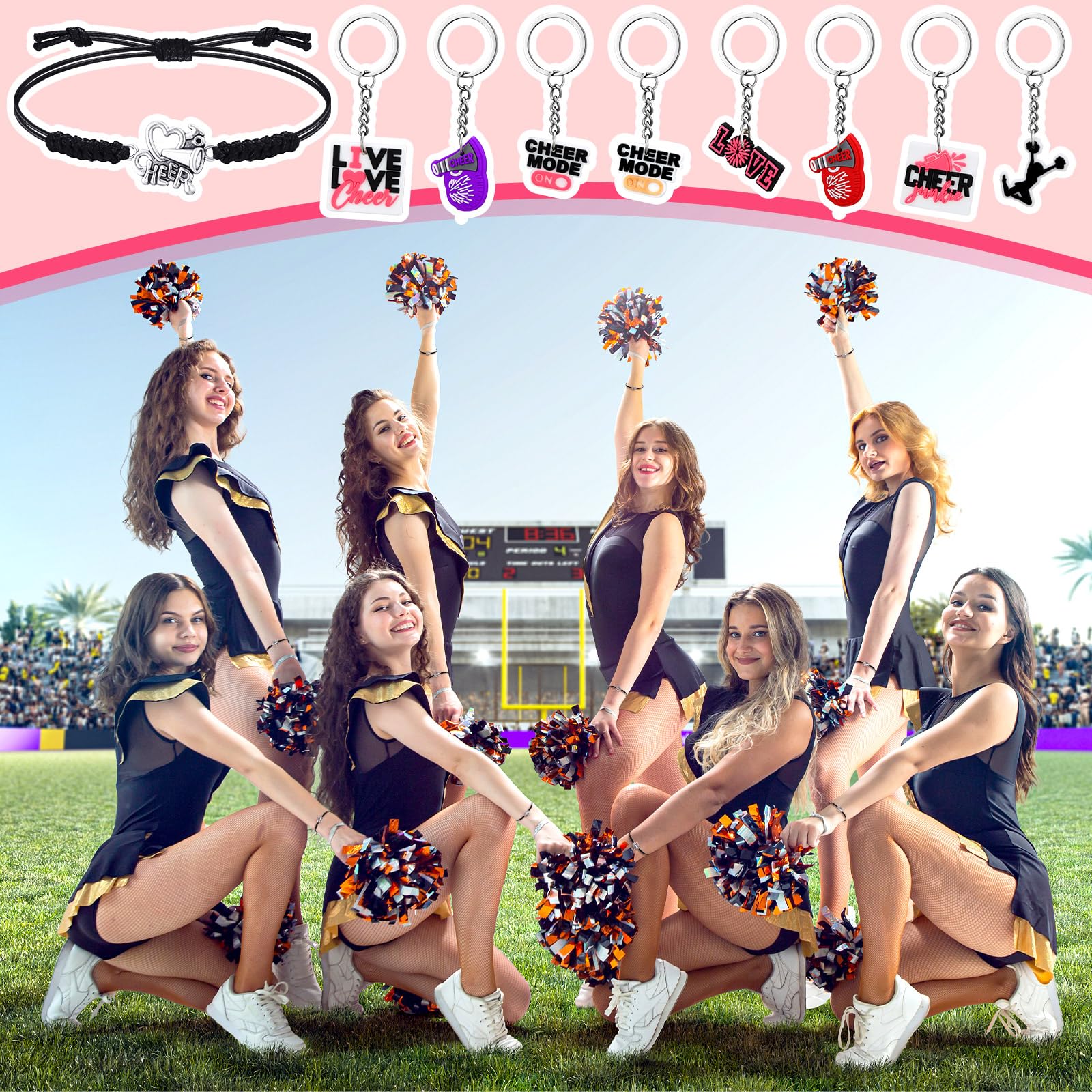 Amazon.com : Sureio 48 Pcs Cheerleader Gifts Set, Keychains and