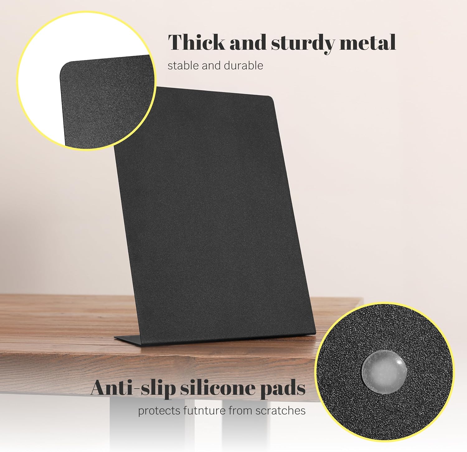 Metal Chalkboard Sign 8 ½ x 11 inches - Food Signs for Party Buffet, Mini Chalkboard Sign, Food Display Card, Kitchen Tabletop Chalkboards, Small Standing Menu Boards for Wedding