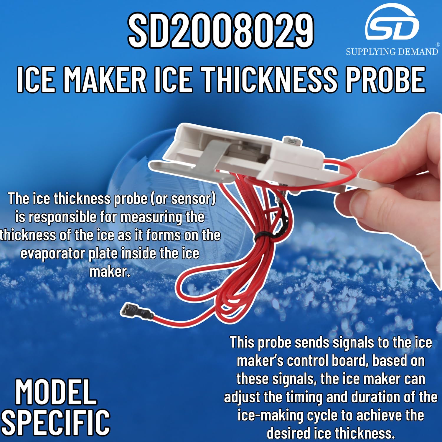 Supplying Demand 2008029 Ice Machine Thickness Sensor - Replaces SY1605WP, QY0424A, JC0495