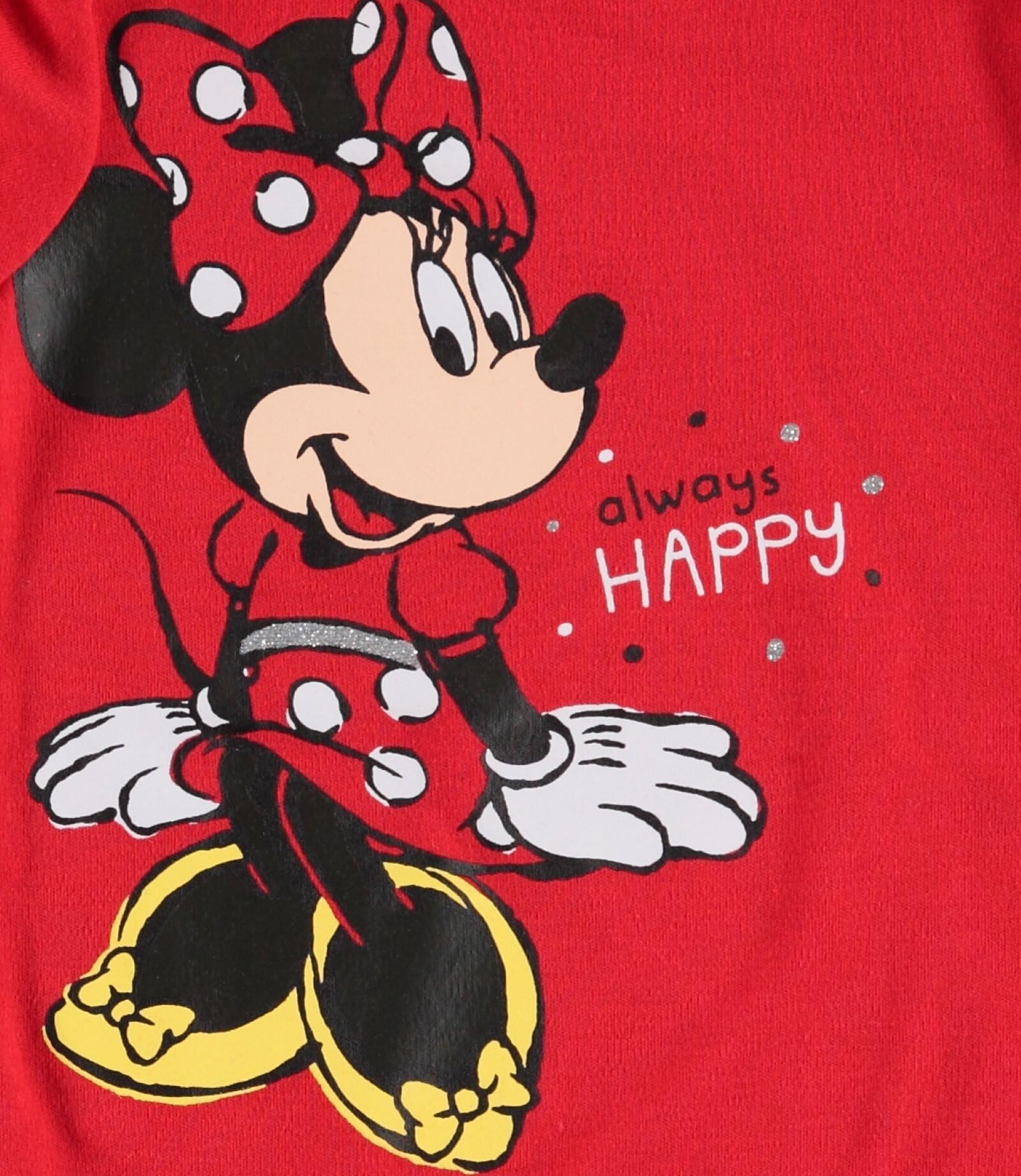 Disney Minnie Mouse Baby Girls Layette Set Bodysuit Pants Hat Bib 18 Months Red