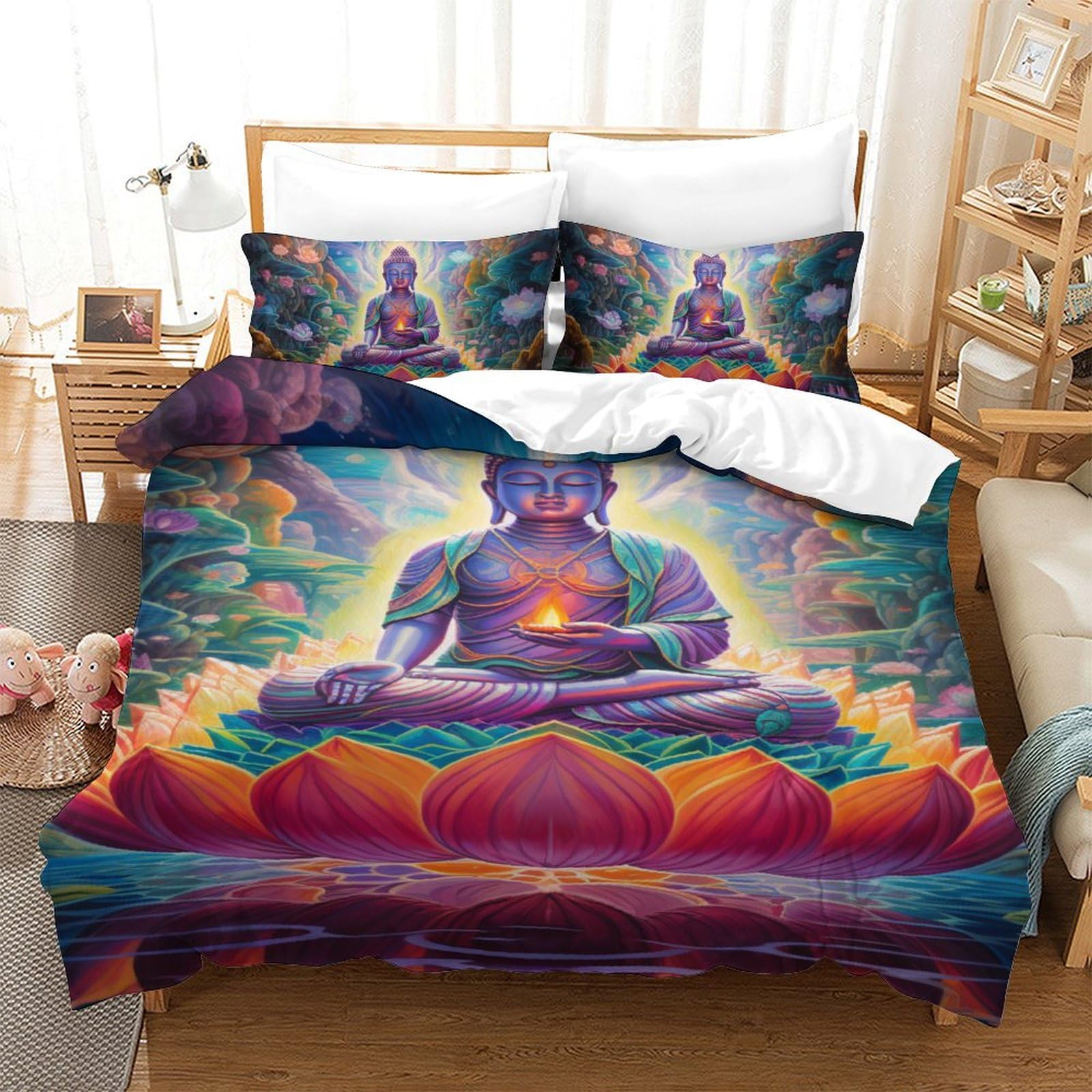 Housse de couette Bouddha 140x200 règle le problème du sommeil agité chez l'enfant et l'ado