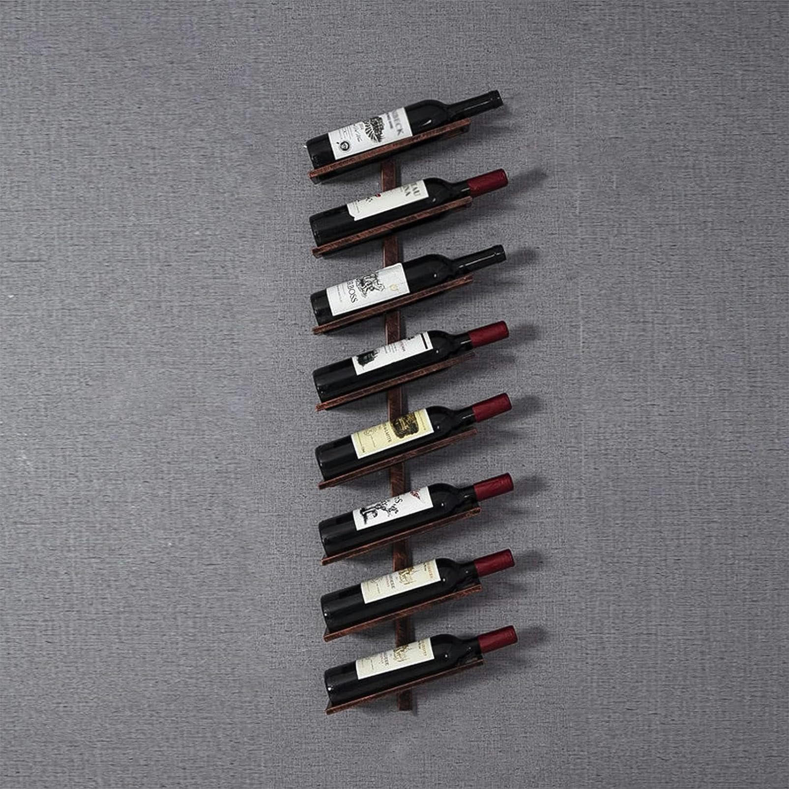 Casier à vin mural en métal noir pour 8 à 12 bouteilles