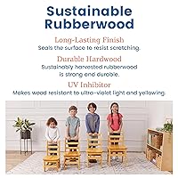 Vista 7 de Silla ECR4Kids montada con espalda escalonada de 3 peldaños, Natural, 2