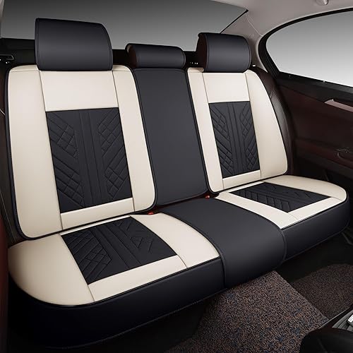 Miniatura 3 de GXT - Funda de piel sintética para asiento de automóvil de cobertura completa, de lujo, antideslizante, universal, se adapta a sedanes, VUD,