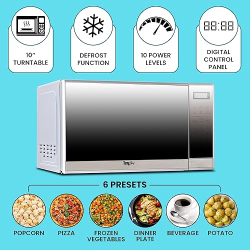 Miniatura 4 de Koolatron - Refrigerador compacto de 1.7 pies cúbicos + combo de microondas de 700 W incluye neveracongelador de encimera con parte trasera plana