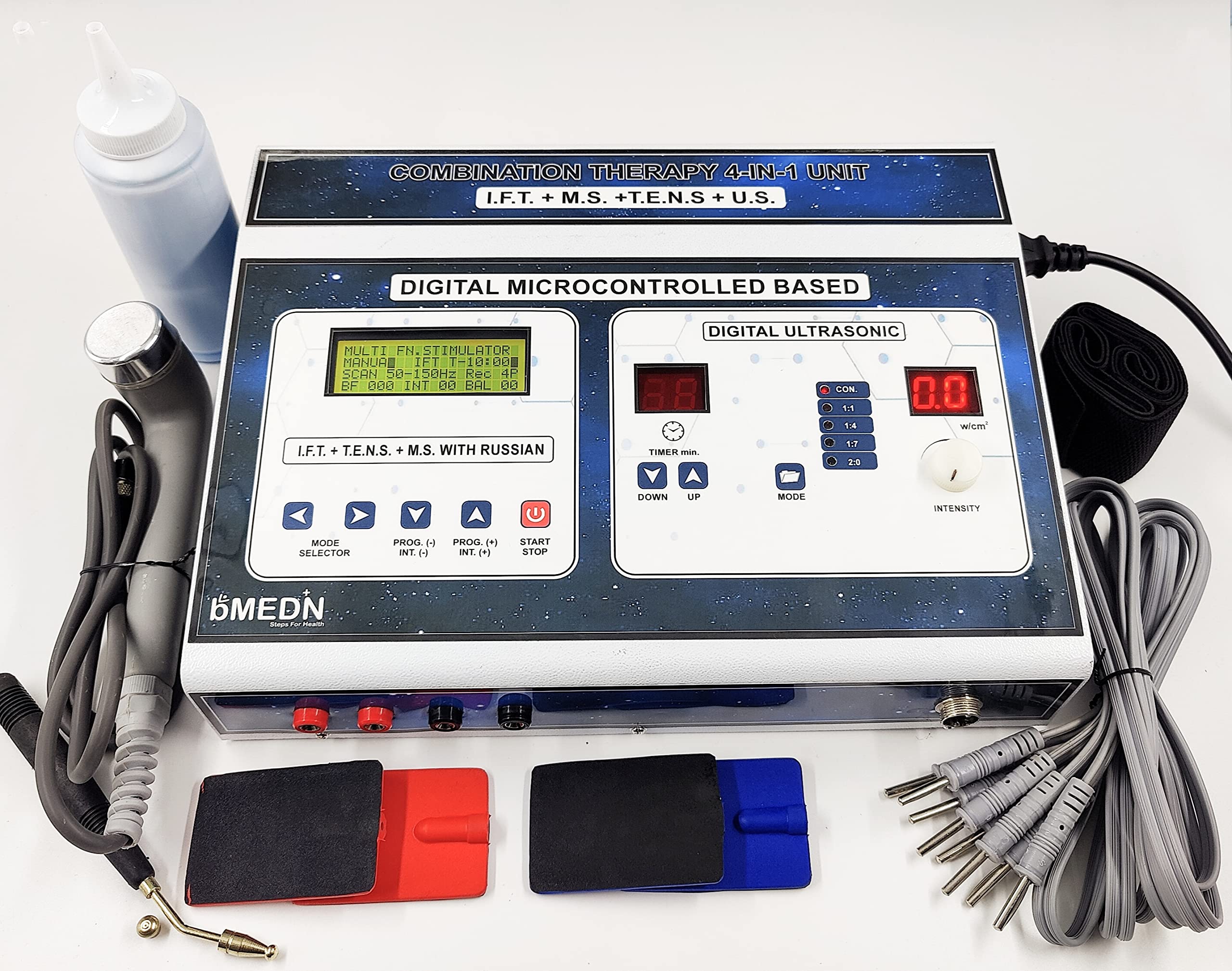 BMEDN Digital Lcd 4 In 1 (IFT MS Tens With 125 program + Ultrasonic) Comboination Electrotherapy-Physiotherapy Machine/Device,Corded electric Off white (B0BWRY2XZS) Amazon Price History, Amazon Price Tracker