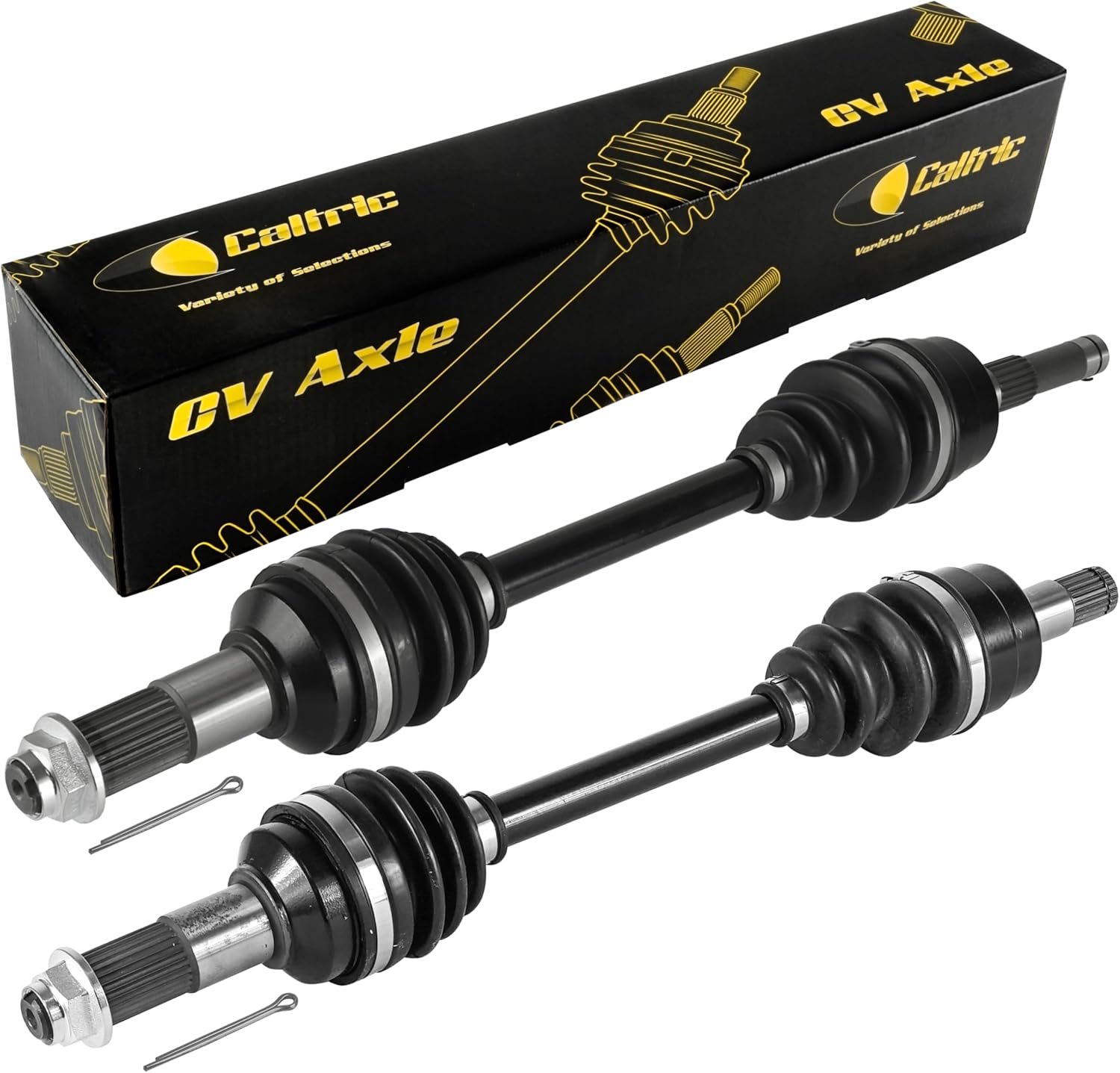 Caltric Front Left And Right Cv Joint Axles Compatible with Yamaha Grizzly 660 Yfm660F 4X4 2003-2008