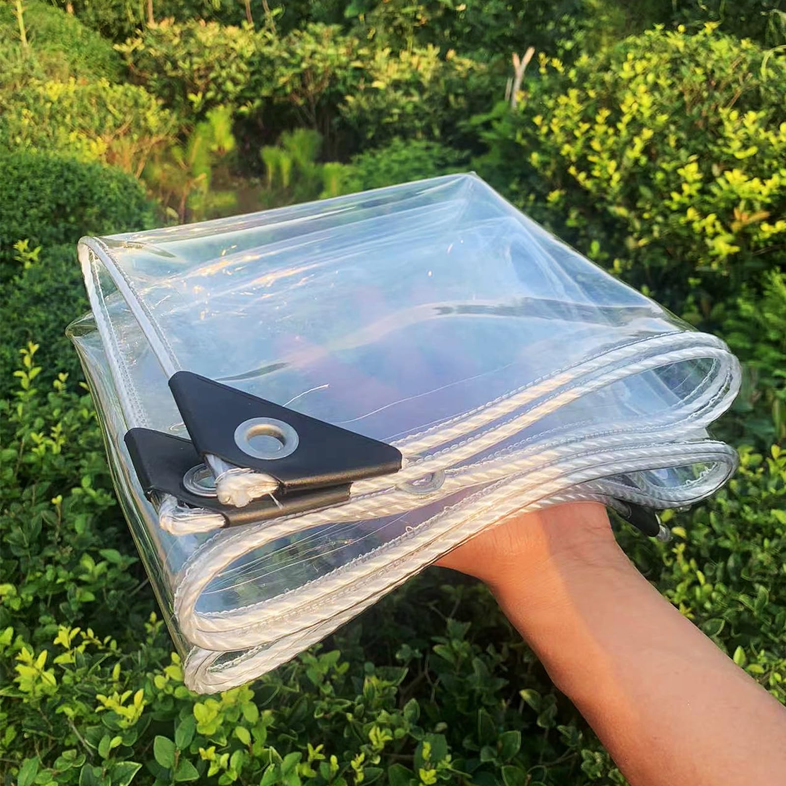 Heavy Duty Waterproof PVC Tarpaulin with Eyelets for Garden and Gazebo Protection