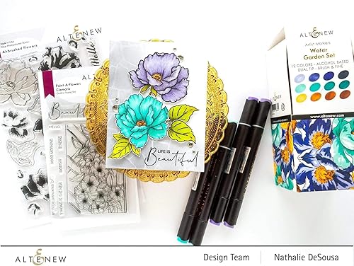 Miniatura 7 de Altenew Nature's View Artist - Juego de 2 marcadores de alcohol recargables, 24 marcadores de doble punta para artes y manualidades