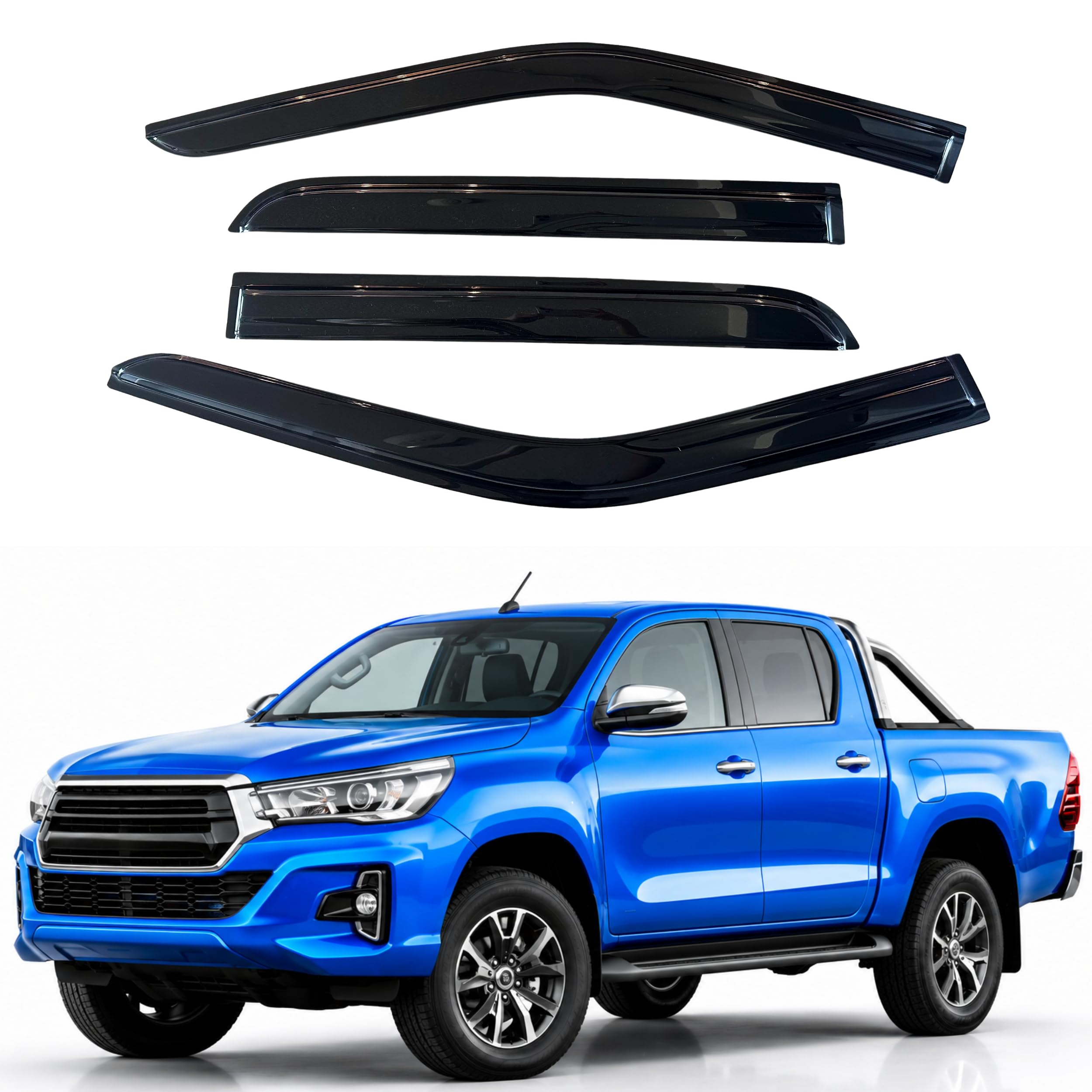 TOYOTA HILUX バブルウインドウ Amazon.com: IG Window Visors Fit for 2016-2023 Toyota Hilux Double