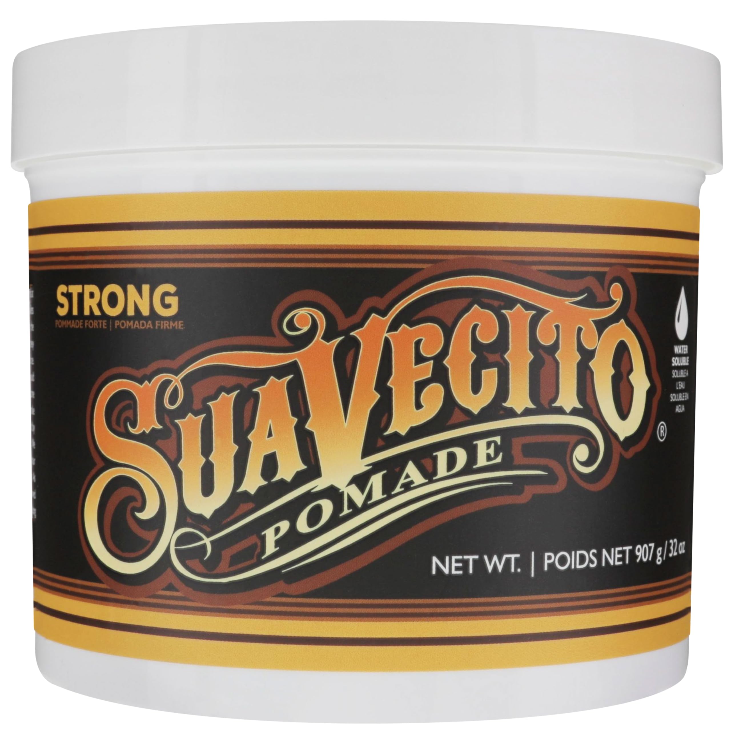 Suavecito Firme Strong Hold Pomade Maximum Hold High Shine 908g | Maximum Hold High Shine Non Flaking Formula. Easy to Apply and Wash Out. Ideal for All Day Control and Professional Use.