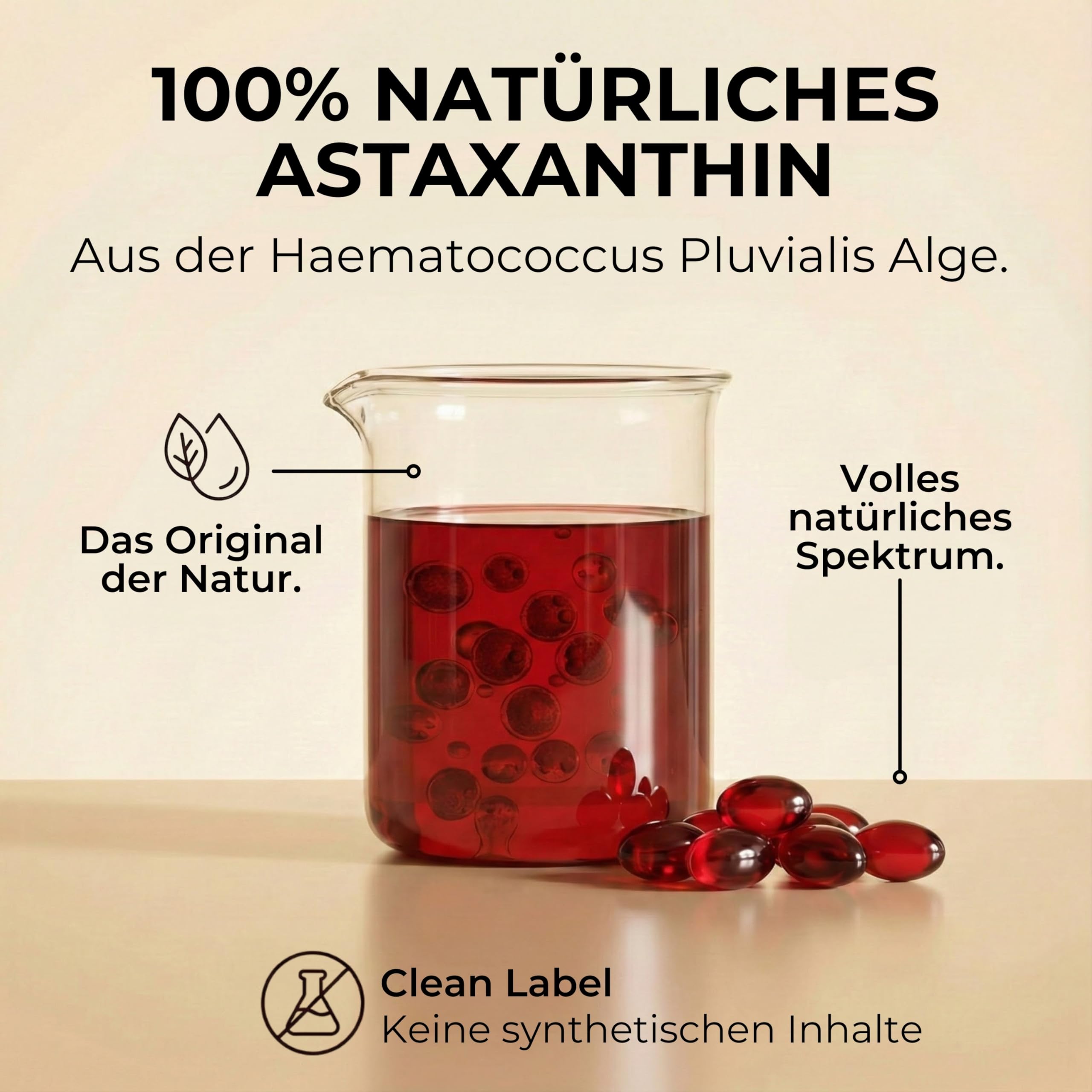 marble® Astaxanthin 12 mg + Krillöl, 120 Softgel-Kapseln – 4 Monatsvorrat – Astaxanthin hochdosiert aus Haematococcus Pluvialis Alge – laborgeprüft, Made in Germany – 30 Tage risikofrei testen