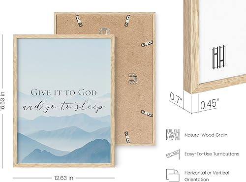 Miniatura 3 de HAUS AND HUES Impresión artística de pared con citas cristianas, letrero de "Give It to God and Go to Sleep", obra de arte de las Escrituras, póster