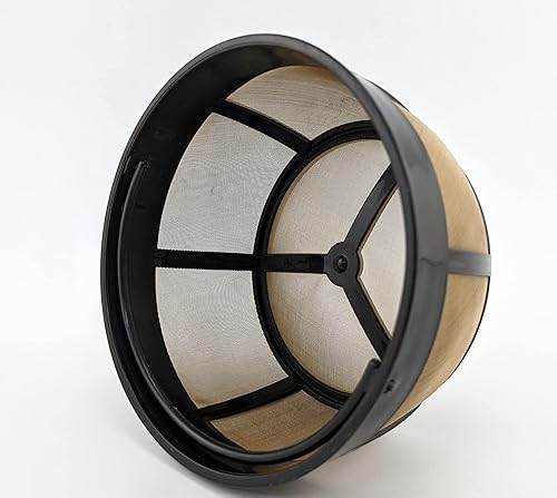 Miniatura 3 de NRP - Filtro de café permanente de 10 tazas de malla en tono dorado para cafetera de goteo Cuisinart GTF-B, Mr coffee y más