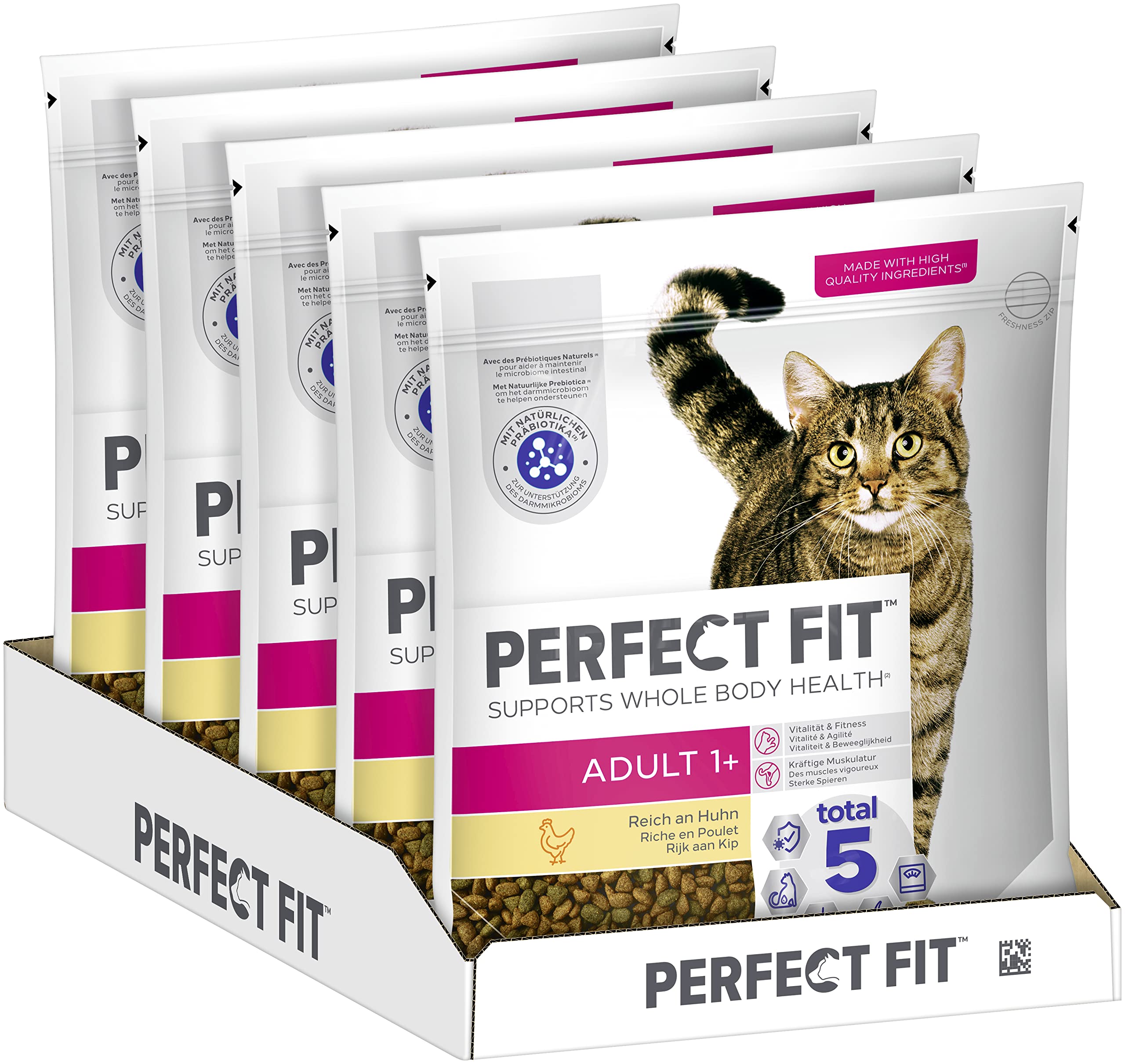 Cibo secco adulto per gatti adulti a partire da 1 anno - pollo, 1,4 kg (5 sacchetti)