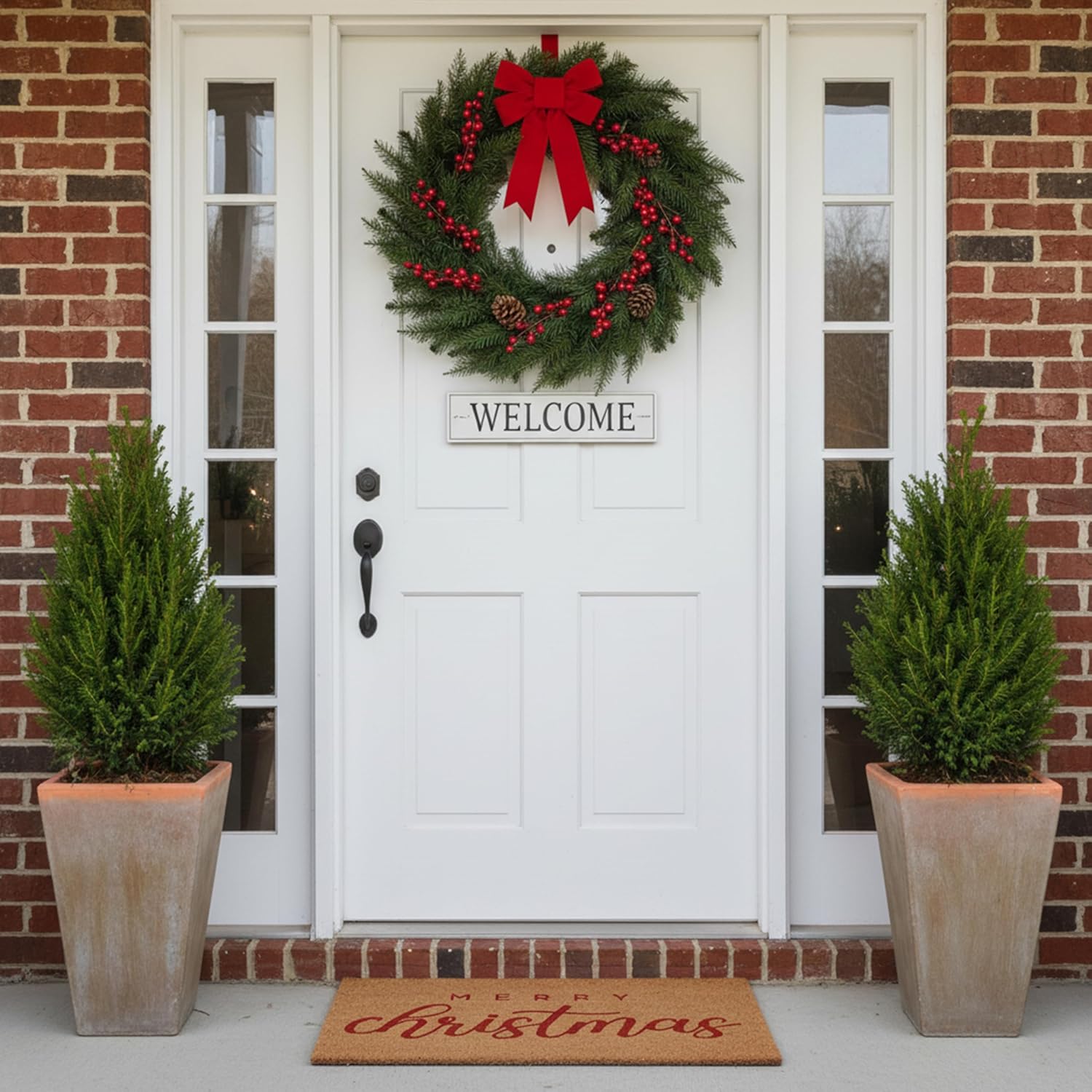 Calloway Mills 117401729 Red Classic Christmas Doormat 17 x 29
