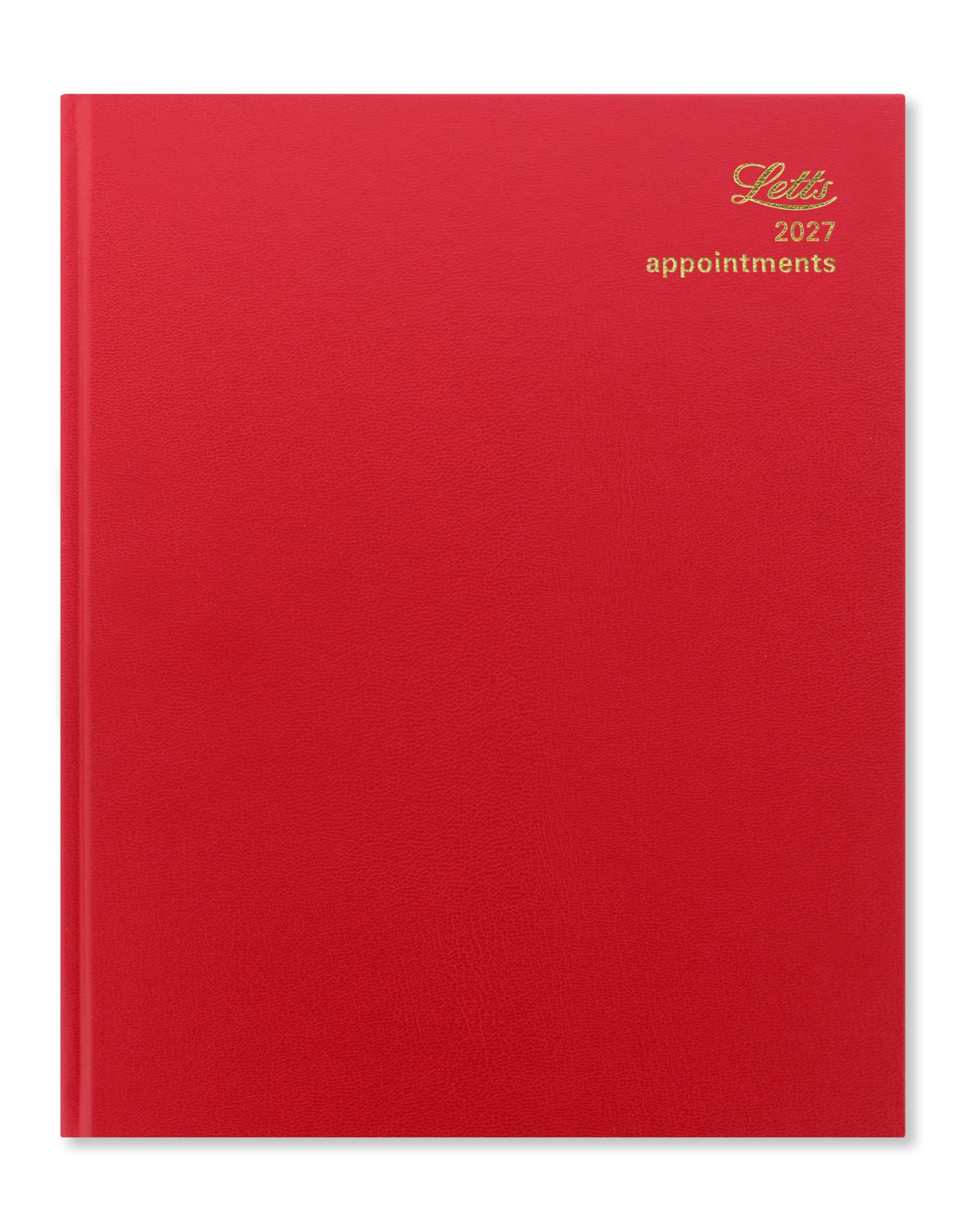 Letts of London Standard Quarto week to view 2027 diary - Red 27-T31YRD