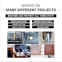 Vista 6 de Restaurador de plásticos de CarGuys, la solución definitiva para devolver la vida a la goma, el vinilo y el plástico, kit de 8 onzas