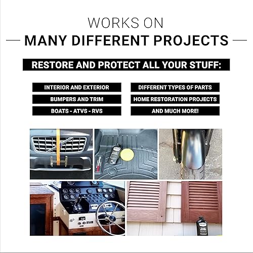 Miniatura 4 de Restaurador de plásticos de CarGuysla solución definitiva para devolver la vida a la goma el vinilo y el plástico kit de 8 onzas