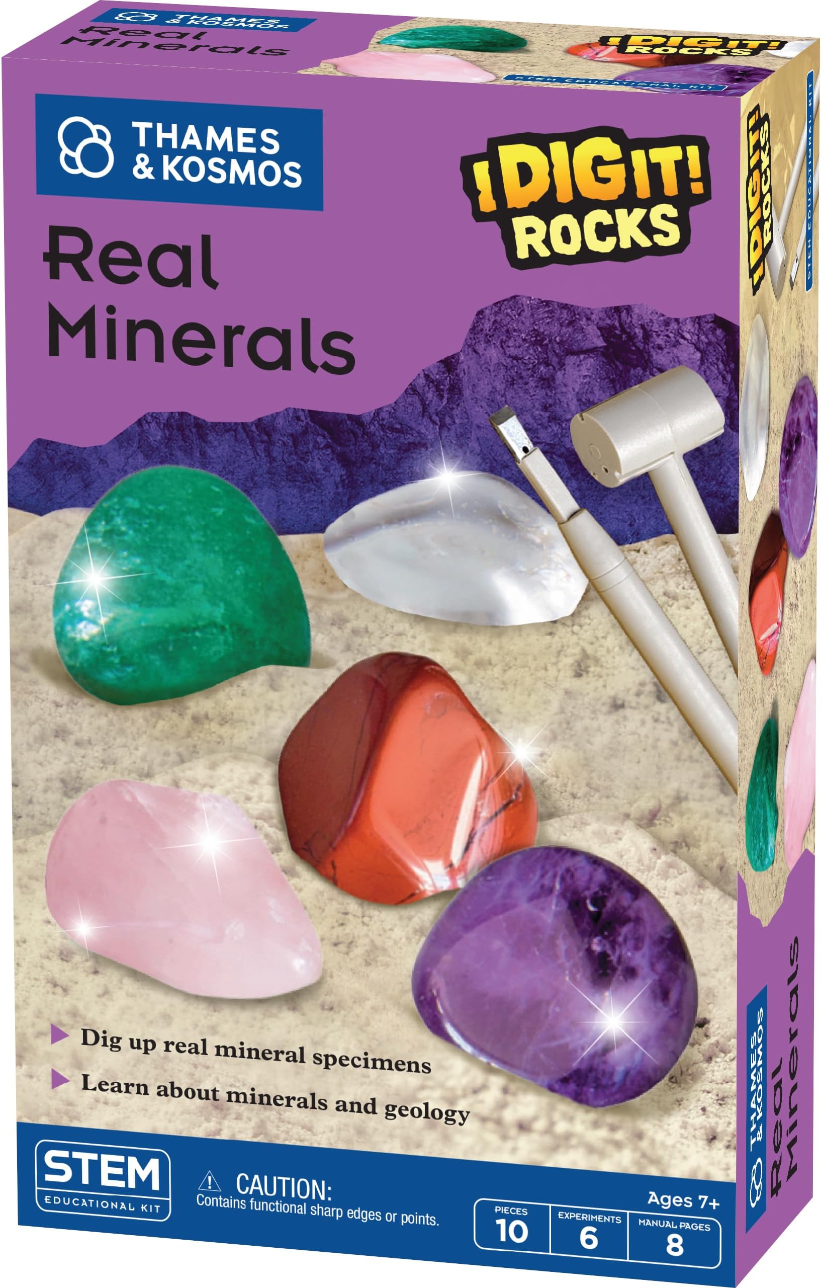 Thames & Kosmos I Dig It! Rocks - Real Minerals Excavation Kit | Science Kit | Dig Up Real Mineral Specimens | Learn About Mineralogy & Geology | 2018 Oppenheim Toy Portfolio Platinum Award Winner