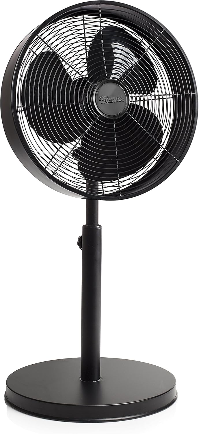 Tristar VE-5927 Ventilador de pie, 30 centímetros, 35 W, diseño moderno, negro mate