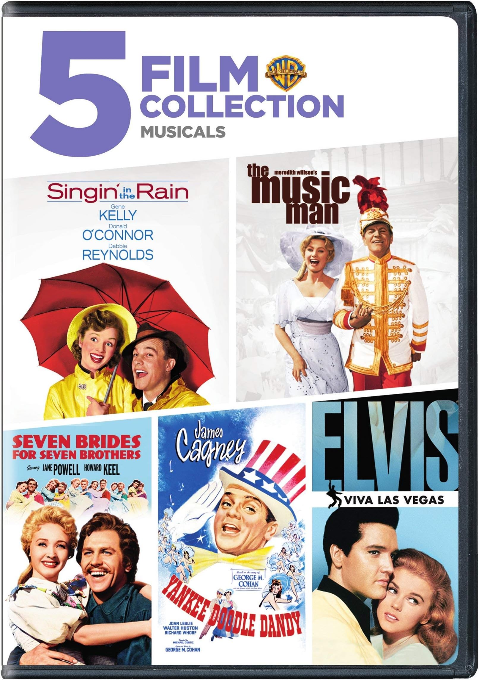 5 Film Collection: Musicals (Singin' in the Rain / The Music Man / Seven Brides For Seven Brothers / Yankee Doodle Dandy / Elvis-Viva Las Vegas)