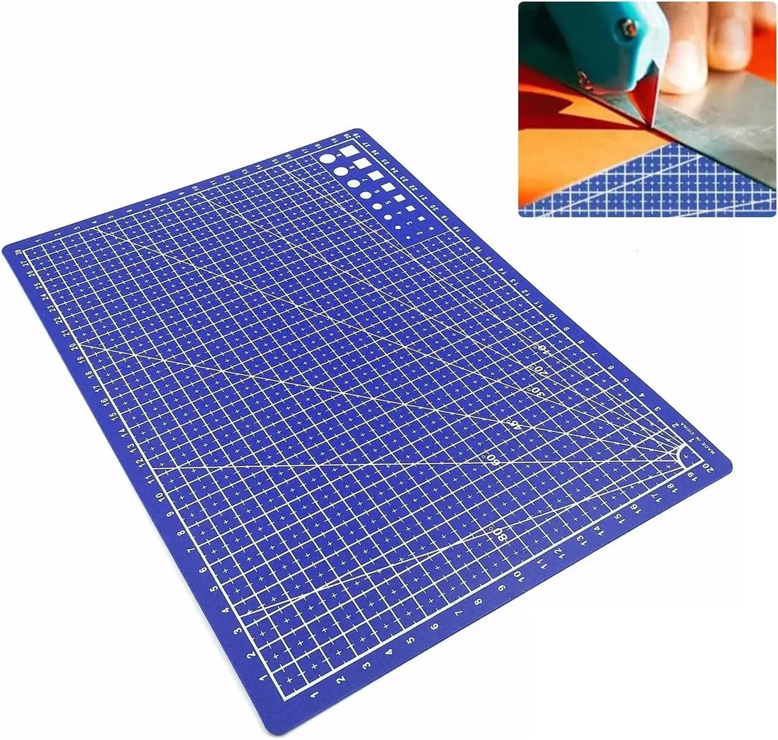 Schneidematte A3 A4 A5 PVC Schneidematte Werkbank Patchwork Cut Pad Nähen Handbuch DIY Messer Gravur Leder Bord Seite Unterlage Büro(A3 green)