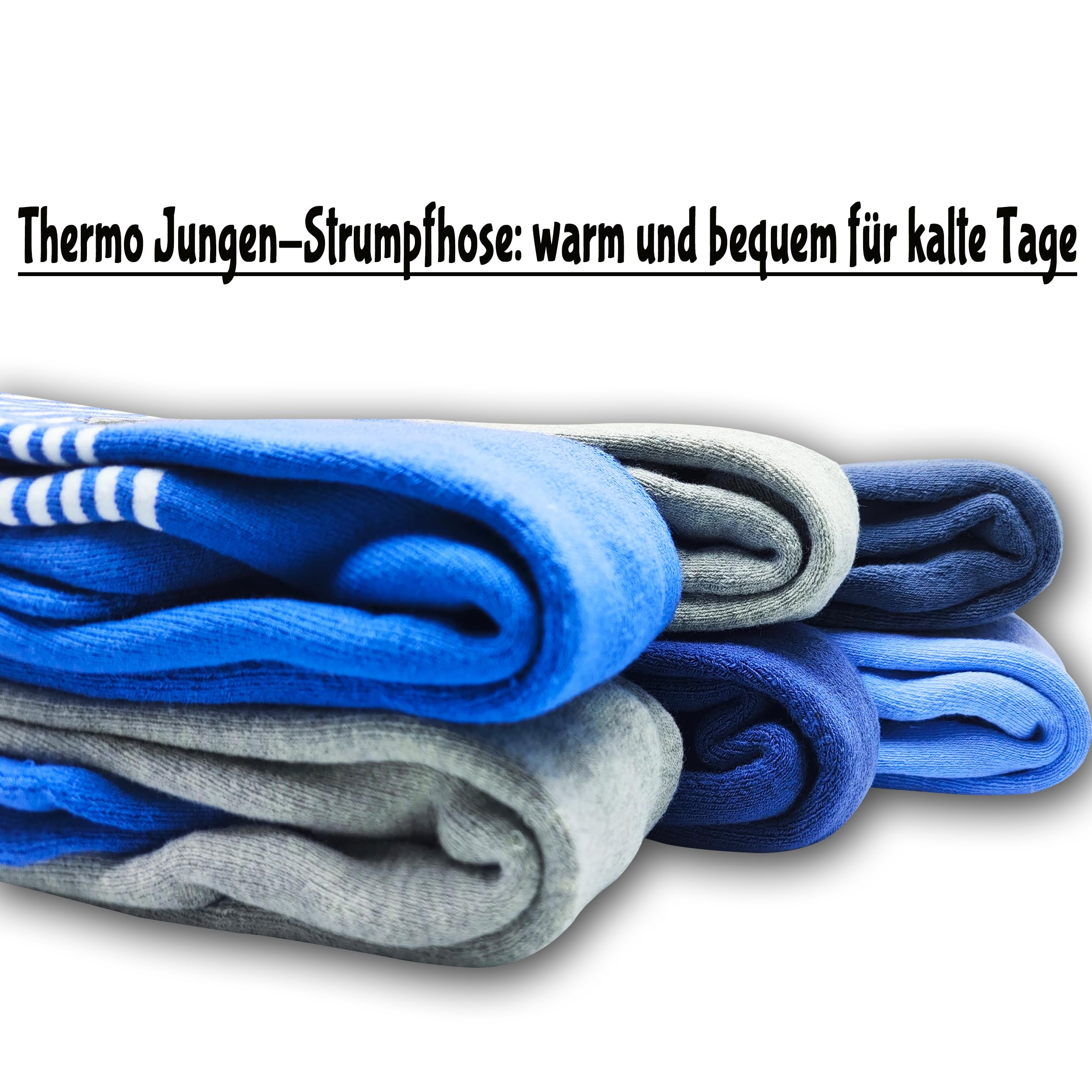 MRCC 3/6er Pack Jungen Thermostrumpfhose Warm Kinder Strickstrumpfhose Baby Strumpfhose feingestrickt baumwolle 12999