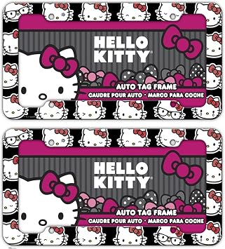 Sanrio Faces Hello Kitty License Plate Frame Universal 12.5" x 6.5" Plastic 2