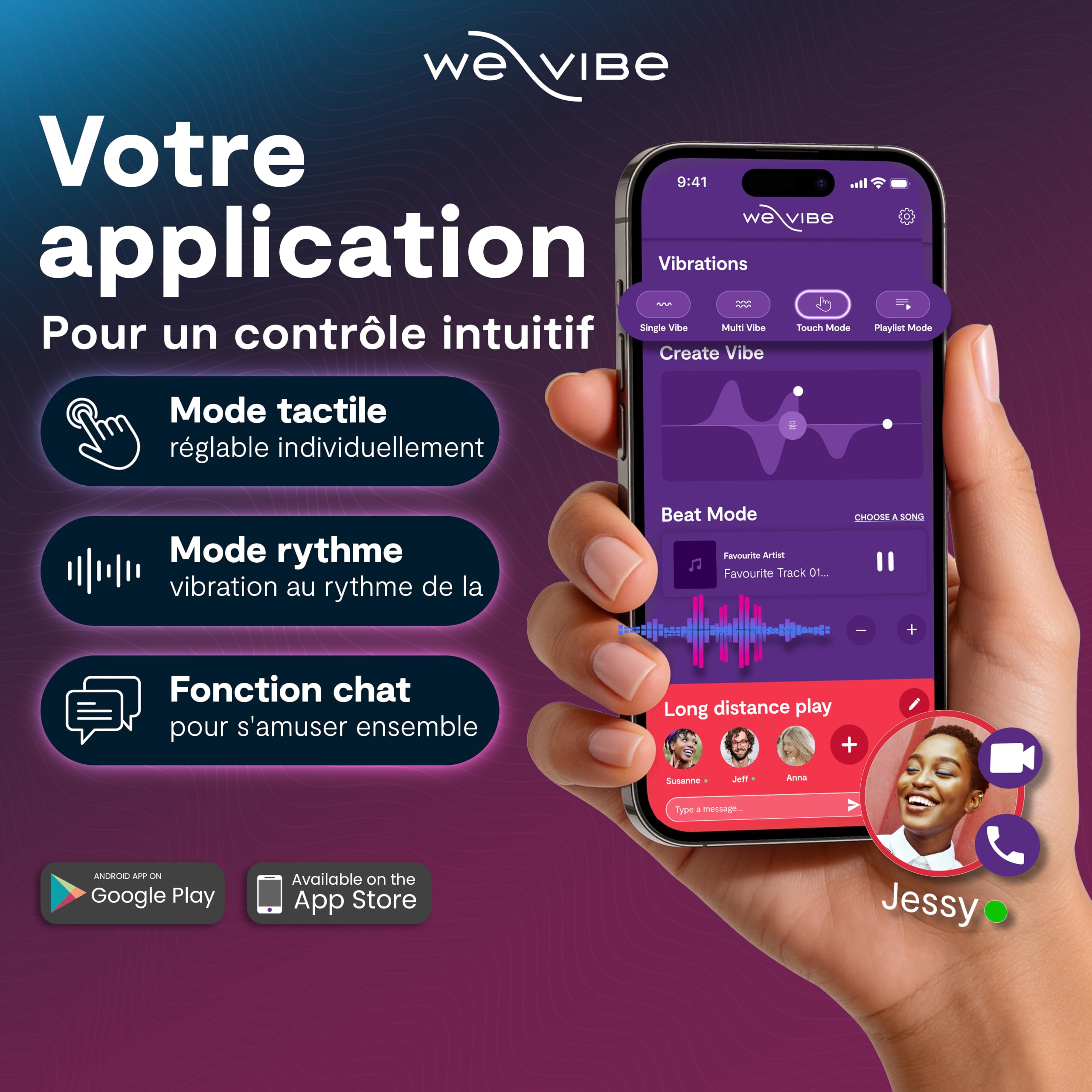 We-Vibe Shared Touch vibromasseur couple + Lubrifiant ignite 250ml