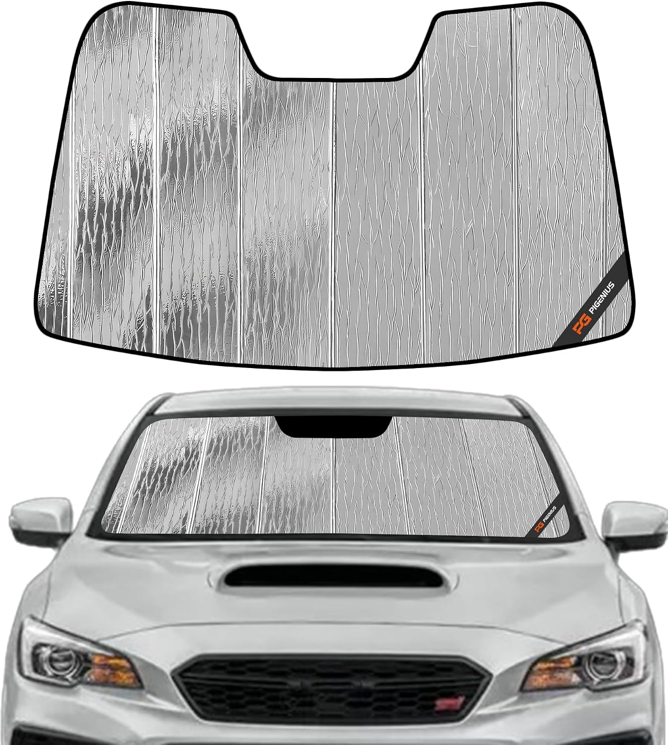 Pigenius Windshield Sun Shade for Subaru WRX 2022-2026, Without Eyesight Driver Assist - Safeguard