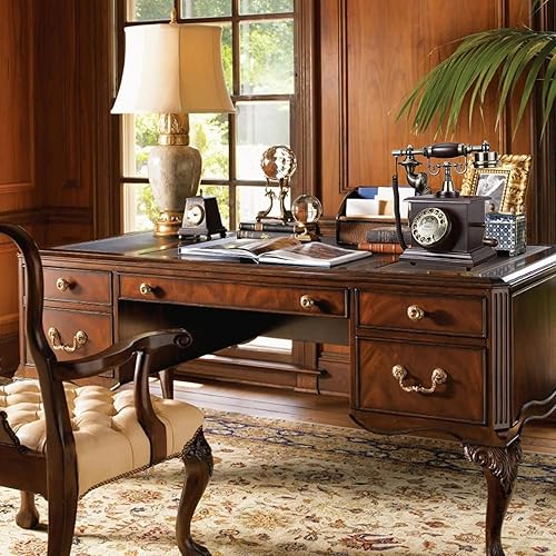 Miniatura 3 de Teléfonos rotativos retro de madera para línea fija con tono de llamada mecánico fuerte vintage con cable con redireccionamiento antiguo para