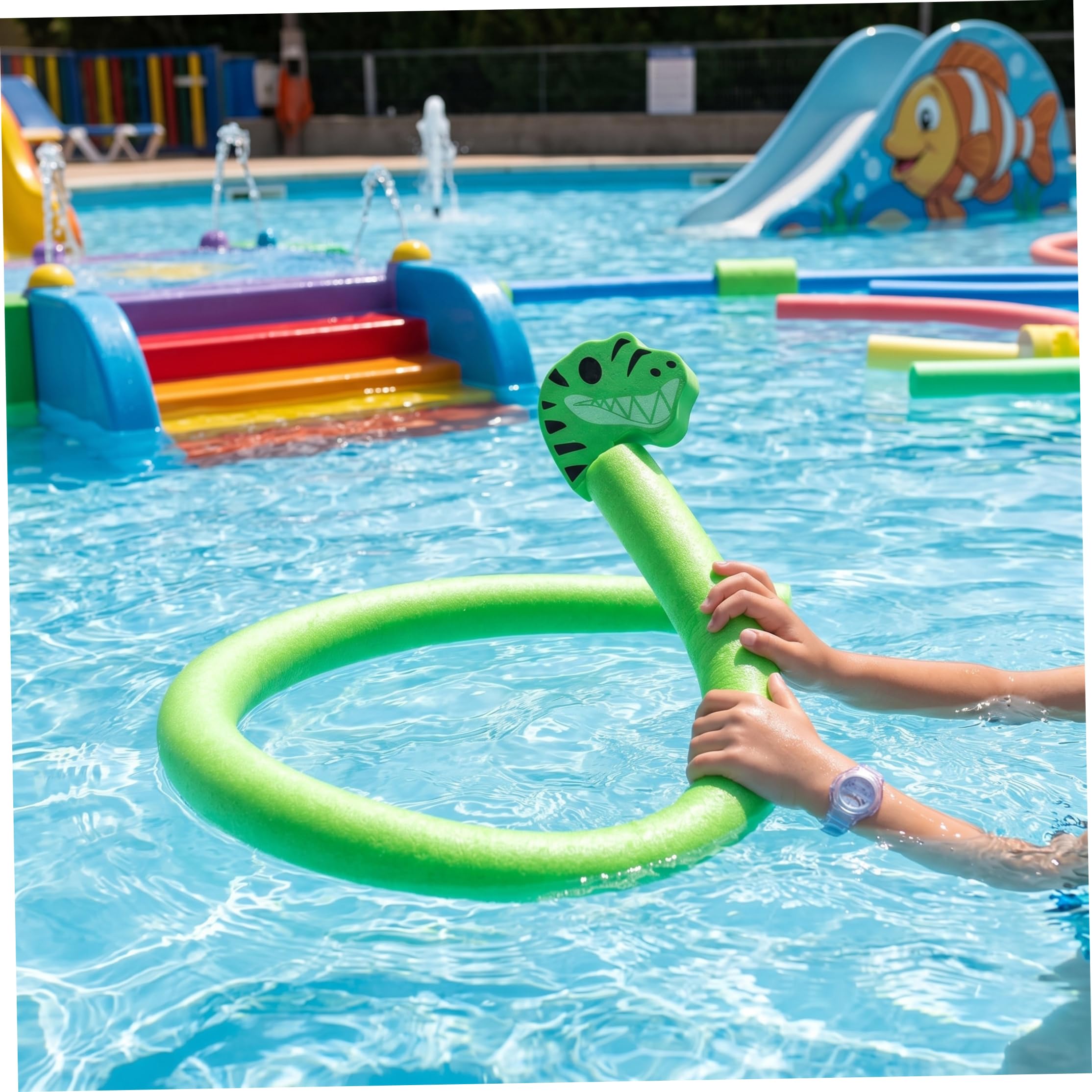 Wassernudeln Kinder-Schwimmnudeln, niedliche Entenform, Poolnudel, Schaumstoff, hoher Auftrieb, für Kinder, Poolspiel, 167,6 cm, Gelb