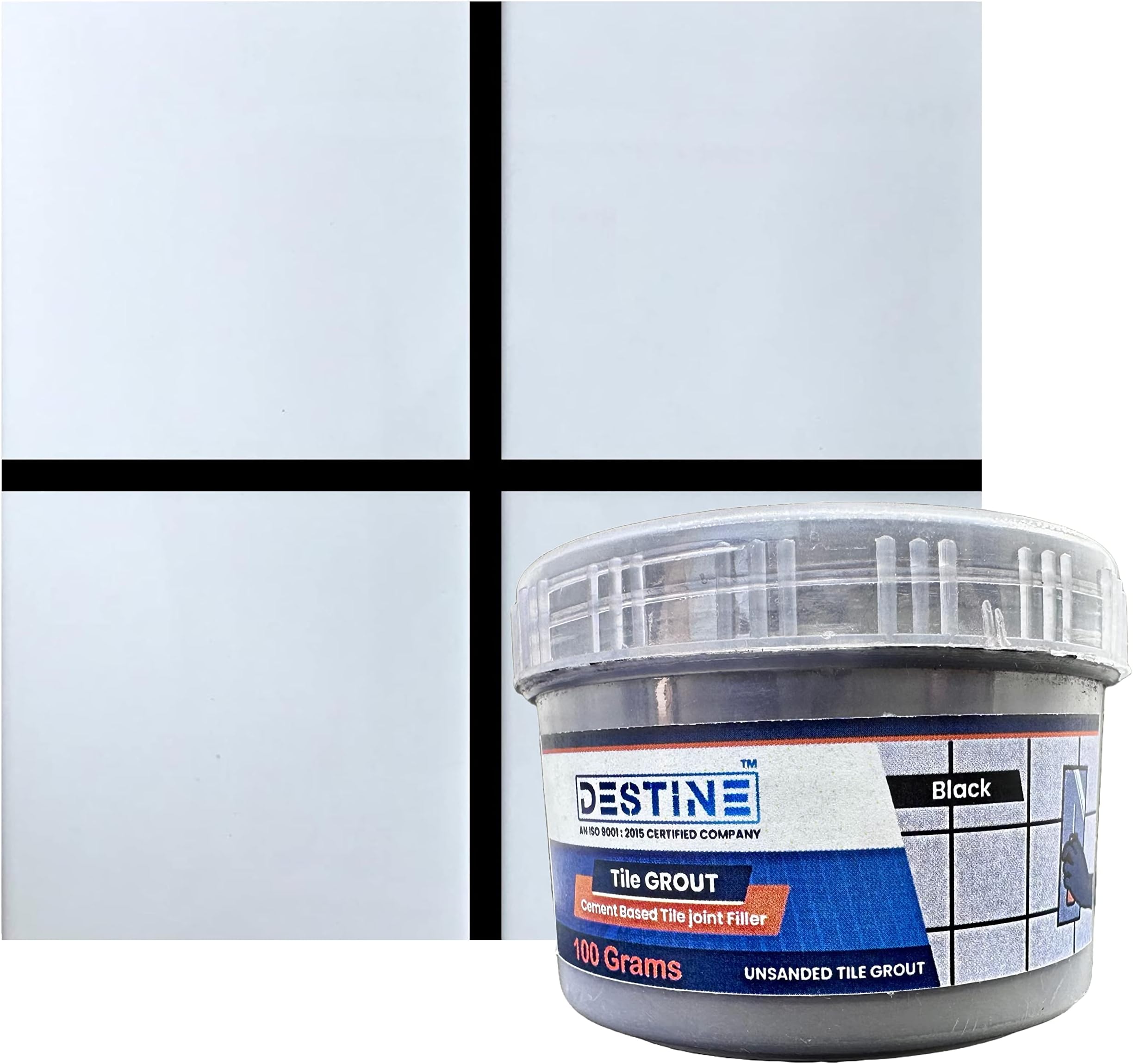 DESTINE™ Tile Grout (Colour Black) (MINI PACKS 100 Gm, 400 Gm, 800 Gm
