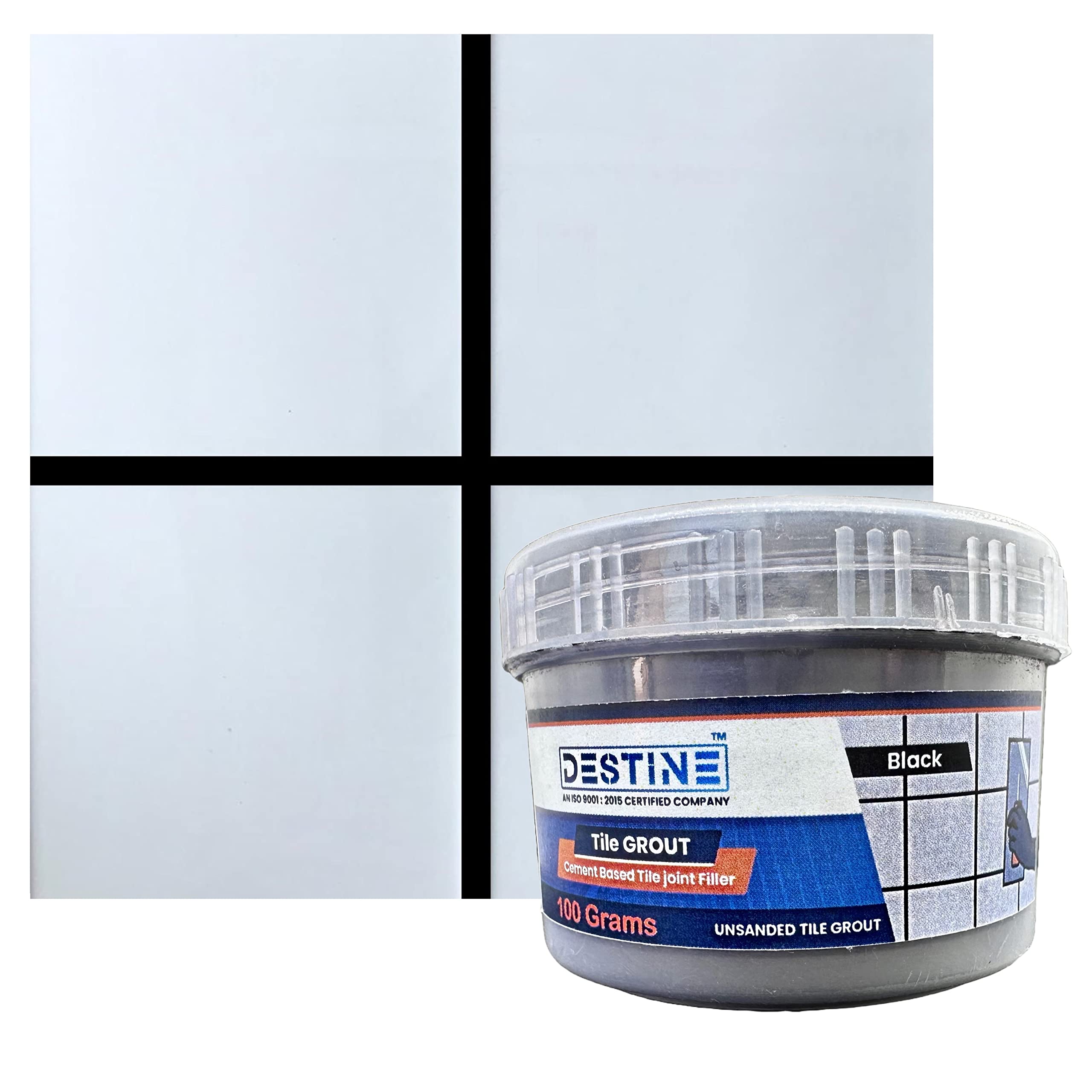 DESTINE Tile Grout (Colour: Black) (Mini Packs: 100 Gm, 400 Gm, 800 Gm) | Ready-To-Mix Tile Grout Powder | Cement Based Tile Joint Filler | Waterproof Crack Filler | Black Colour Tile Grout (B0C6YGTW4B) Amazon Price History, Amazon Price Tracker