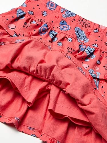 Vista 3 de Spotted Zebra Disney Marvel Star Wars Frozen Faldas de punto con volantes para niñas y niños pequeños, paquete de 2