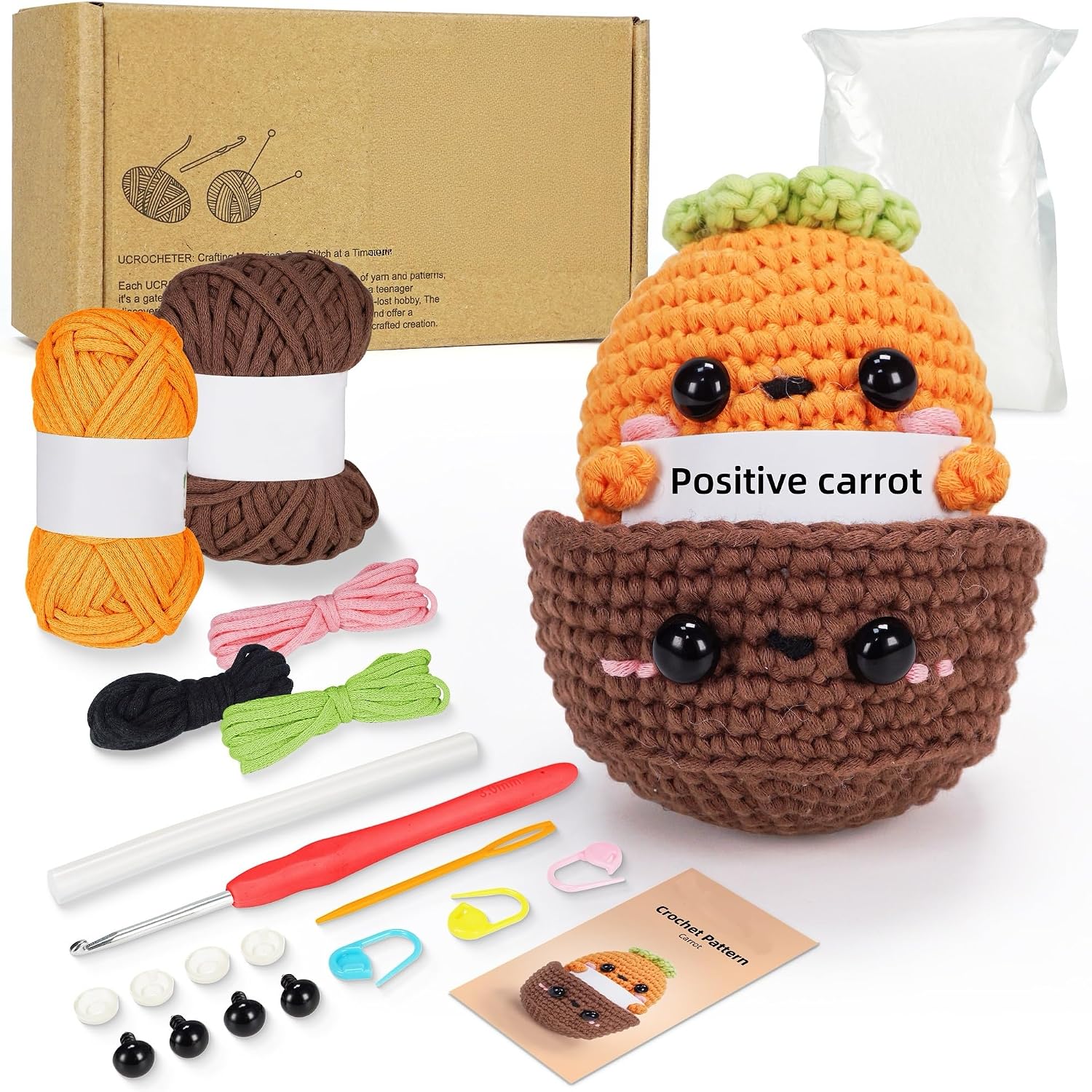 Crochet for Beginners Starter Kit – Complete Beginner Crochet Kit with Yarn, Hooks, Patterns & Video Tutorials, Easy Learn to Crochet DIY Craft Kit for Adults Women