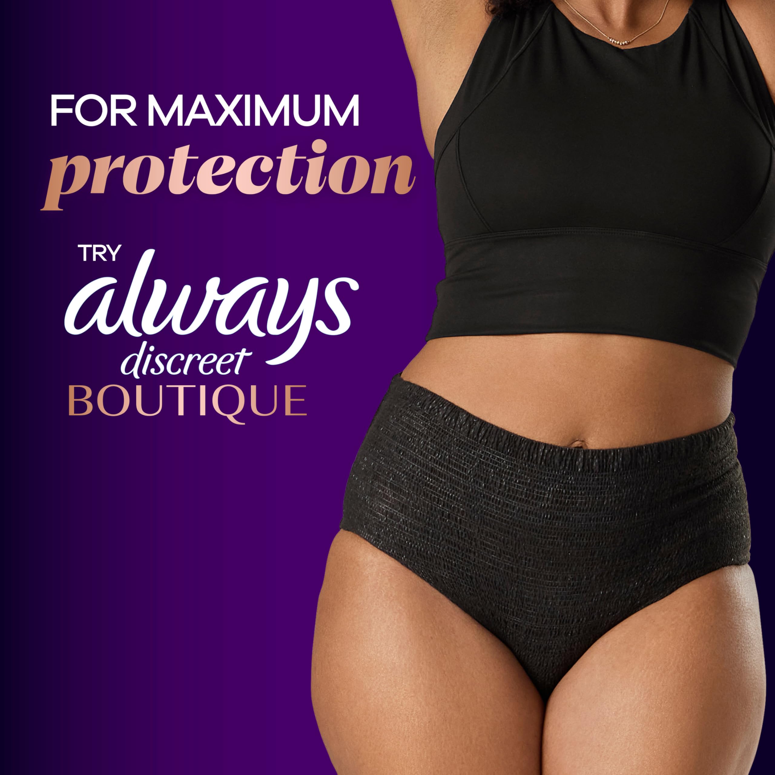 Always Discreet Adult Incontinence Pads for Women, Drier, 4 Drop Regular Length, Moderate Absorbency, Pads for Bladder Control Management, Bladder Leaks, & Postpartum Pads, 66ct