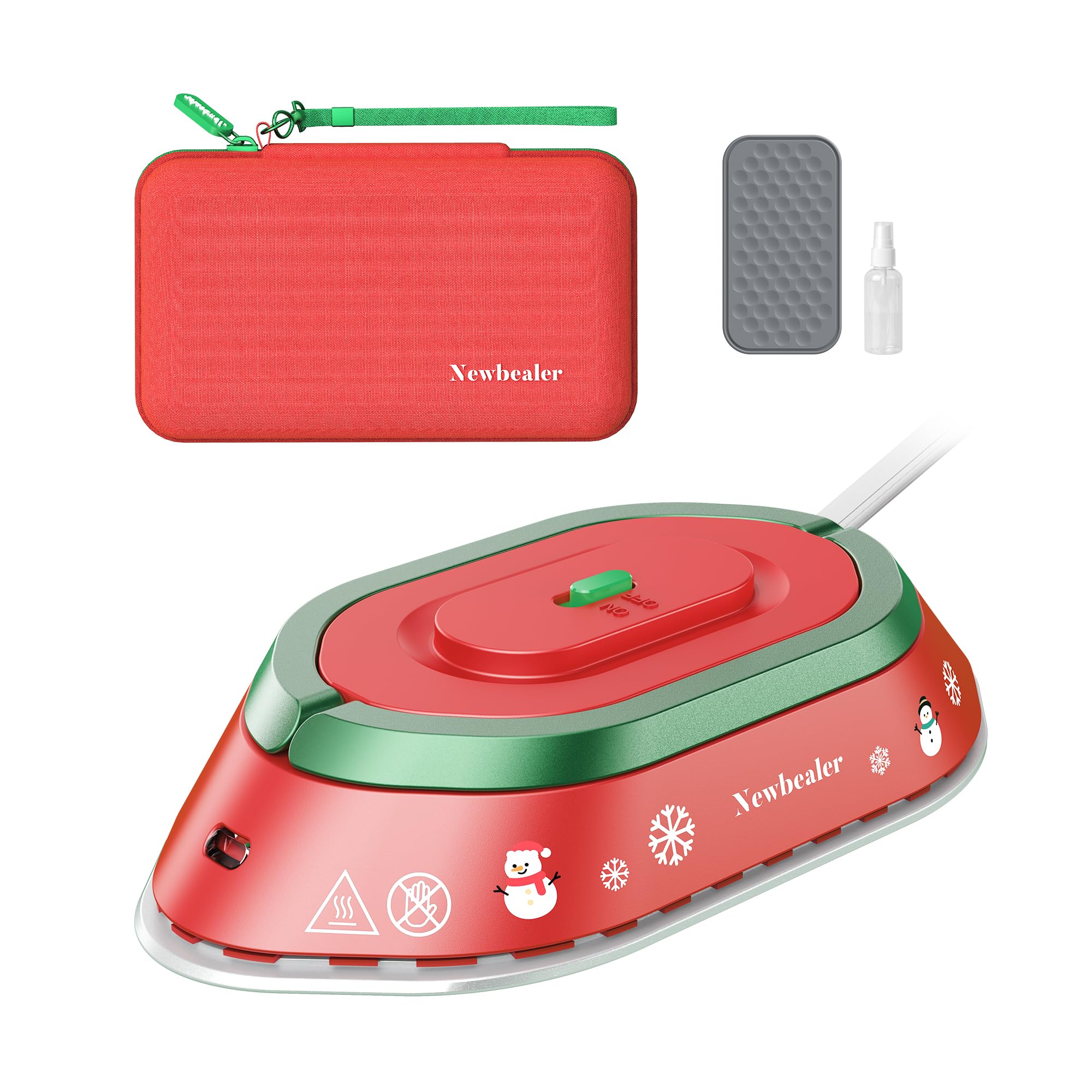 Newbealer Travel Iron Red Hard Case