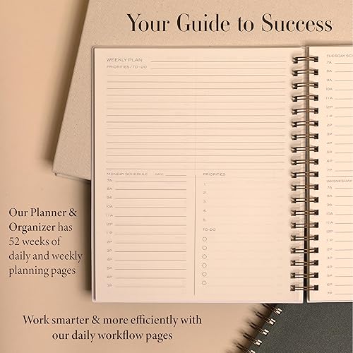 Miniatura 3 de Agenda Anecdote 2024. Agenda 2024-2025 de 8.5 x 10 pulgadas, encuadernada en espiral, semanal, mensual y diario 2024-2025 cuenta con una cubierta