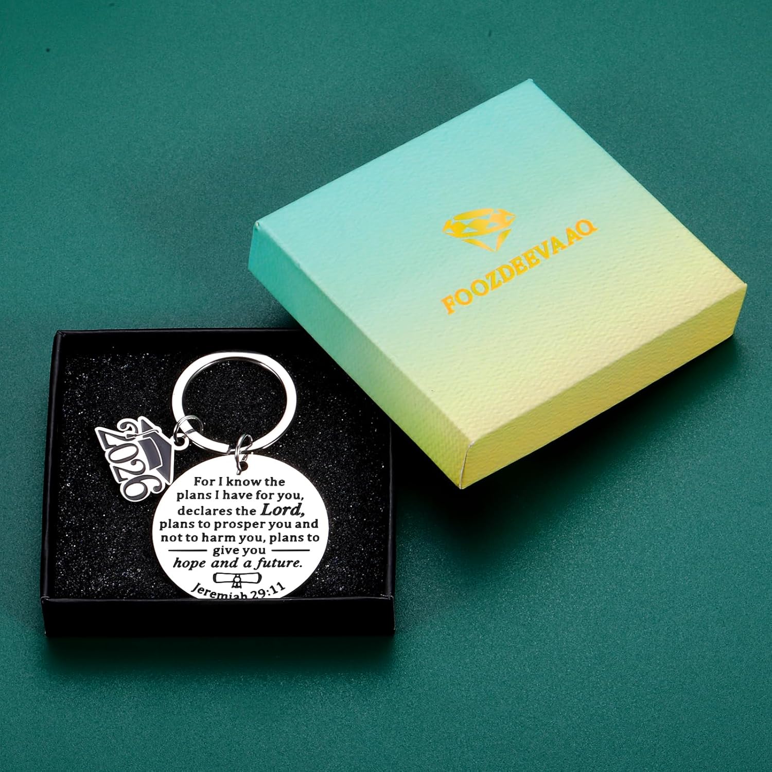 2023年 卒業 キーホルダー 彼へのギフト 彼女のキリスト教 宗教的ギフト 女性 男性 ゴッドソン ゴッド娘 インスピレーショナル