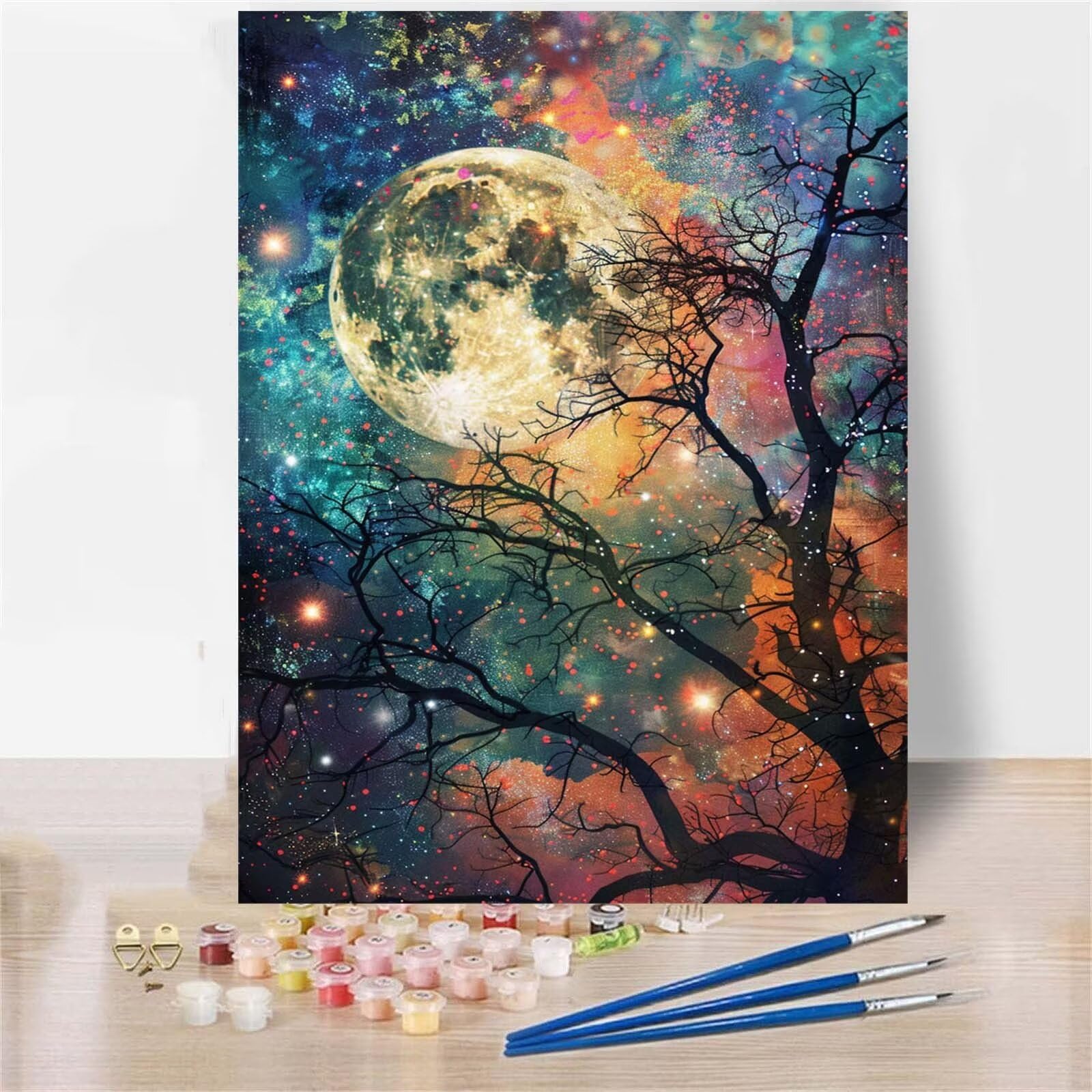 Pintar Por Números De Flamencos Para Adultos – Kit De Pintura DIY Con Lienzo 40x50cm Y Pigmentos Acrílicos (Sin Marco) W0-432