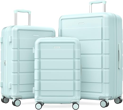 SHOWKOO Erweiterbarer Hartschalenkoffer mit TSA-Schloss und Spinner-Rädern